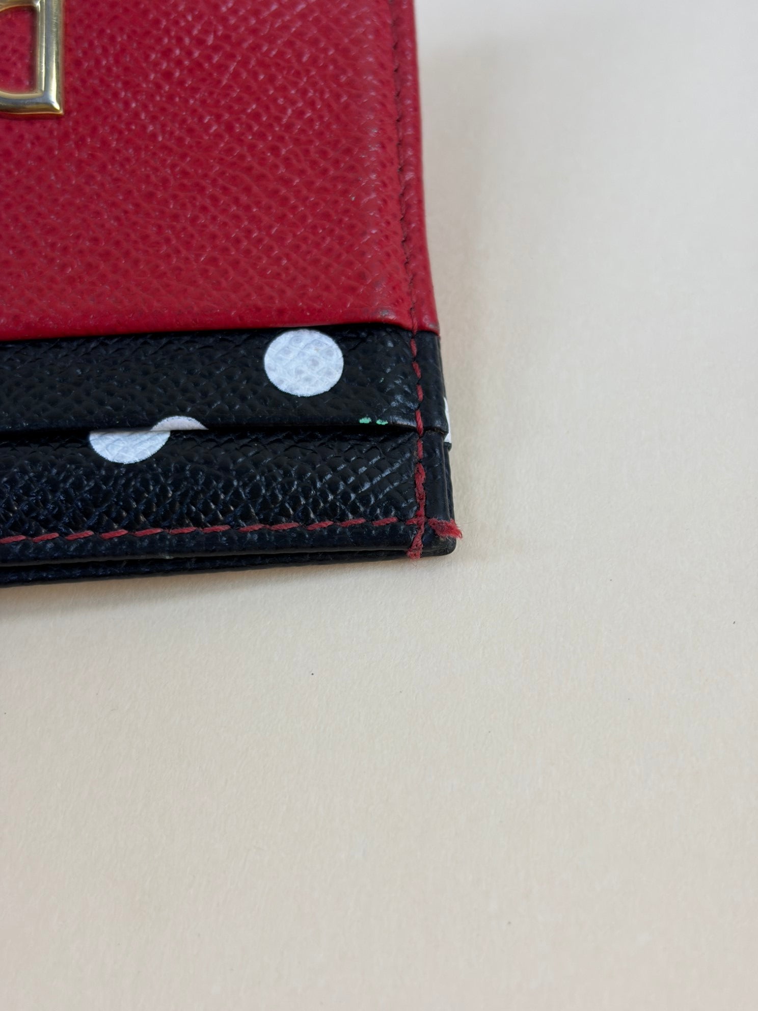 Dolce & Gabbana Tricolor Polka Dots Card Holder