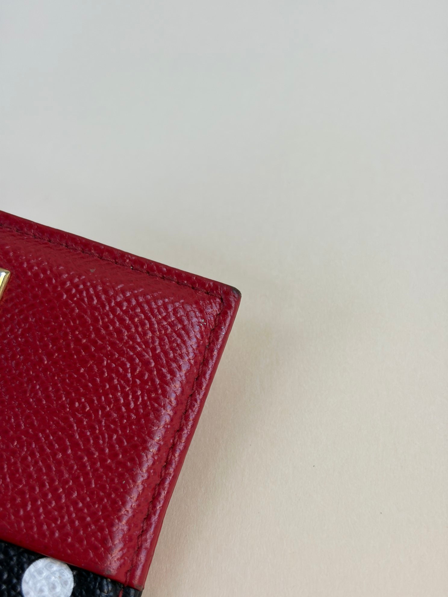 Dolce & Gabbana Tricolor Polka Dots Card Holder