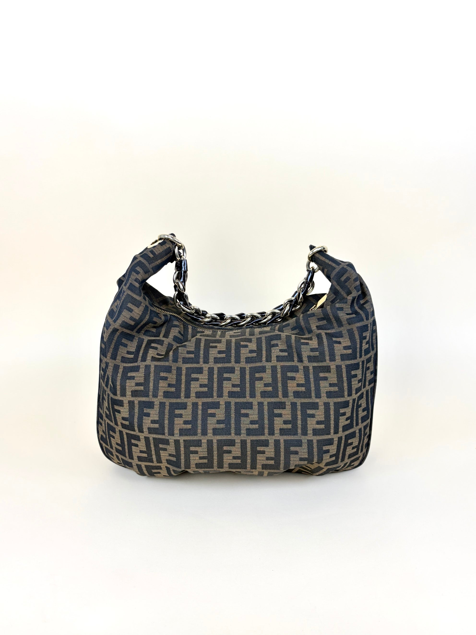 Fendi Tobacco Zucca FF Mia Hobo Bag