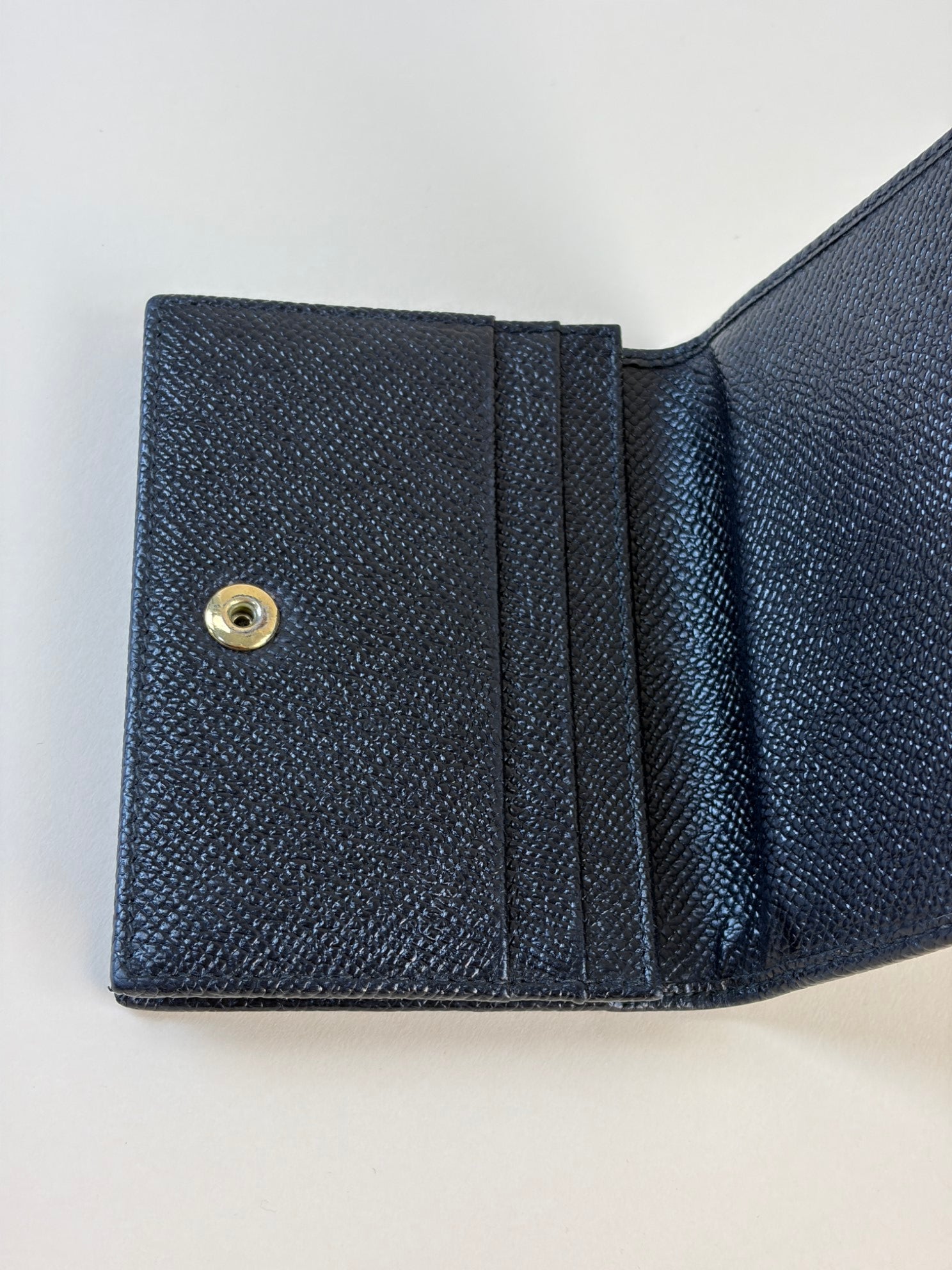 Dolce & Gabbana Black Dauphine Flap Small Wallet