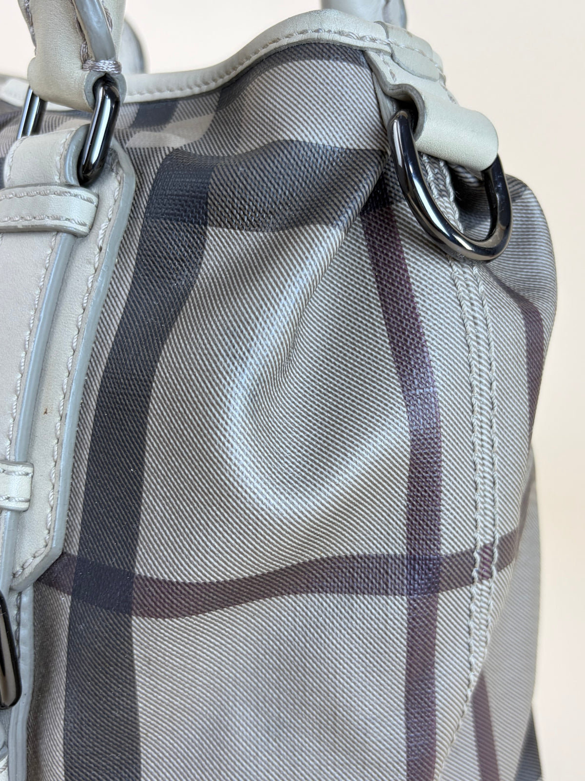 Burberry Smoked Check coated canvas small Northfield Bag