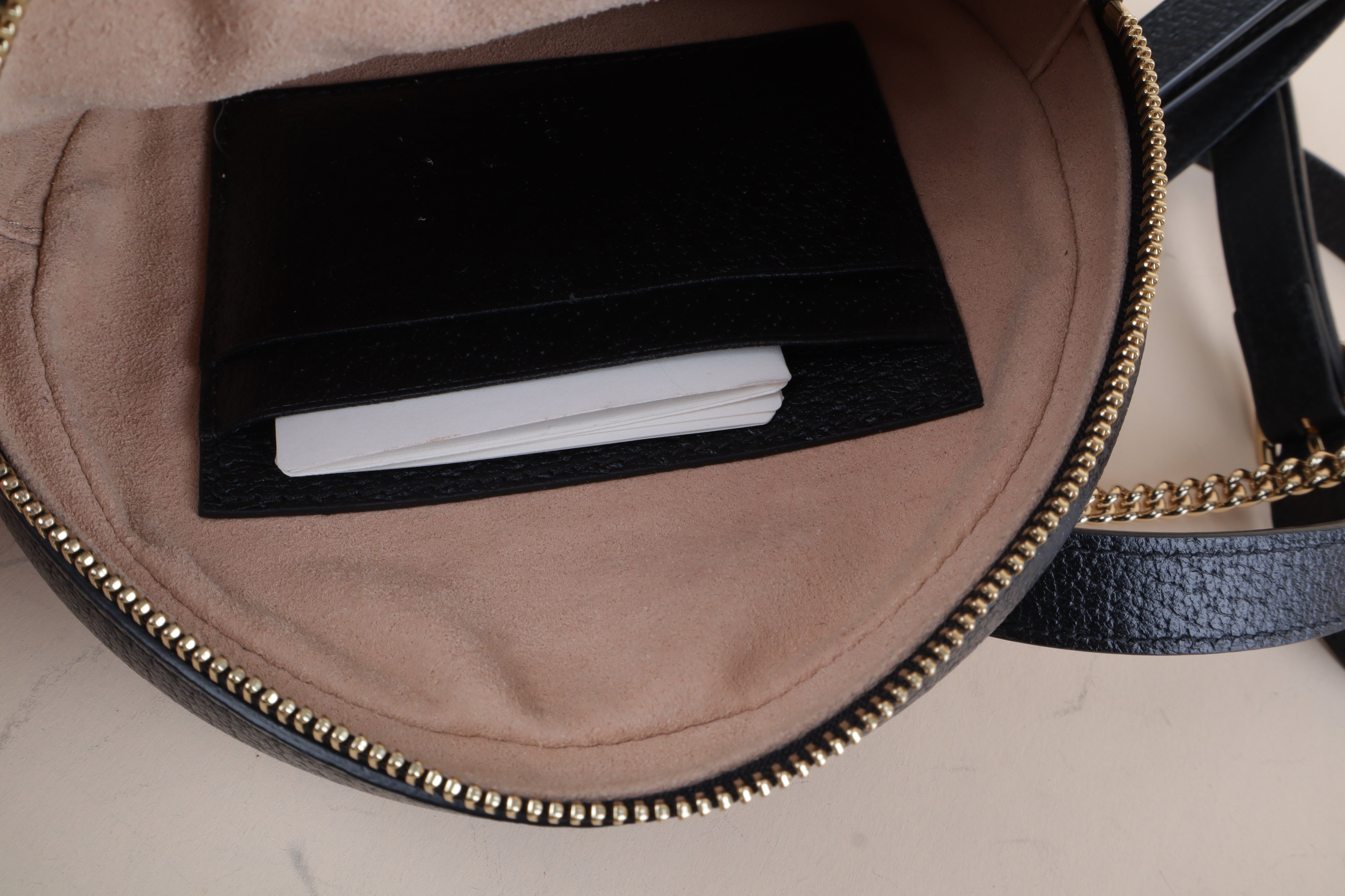 Gucci black mini round