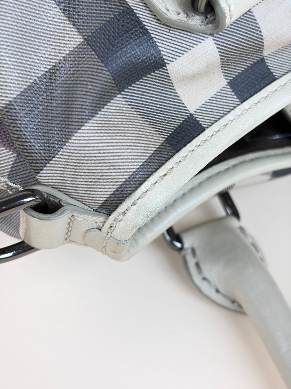 Burberry Smoked Check coated canvas small Northfield Bag