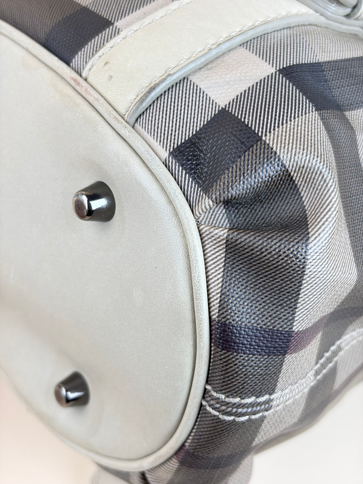 Burberry Smoked Check coated canvas small Northfield Bag
