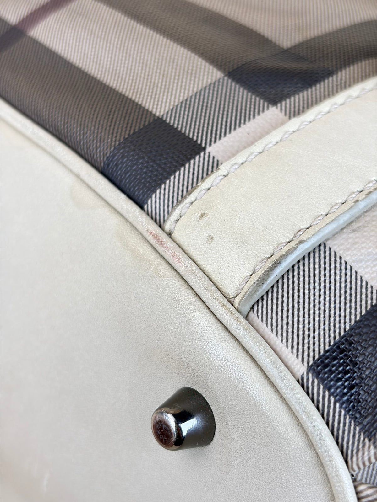 Burberry Smoked Check coated canvas small Northfield Bag