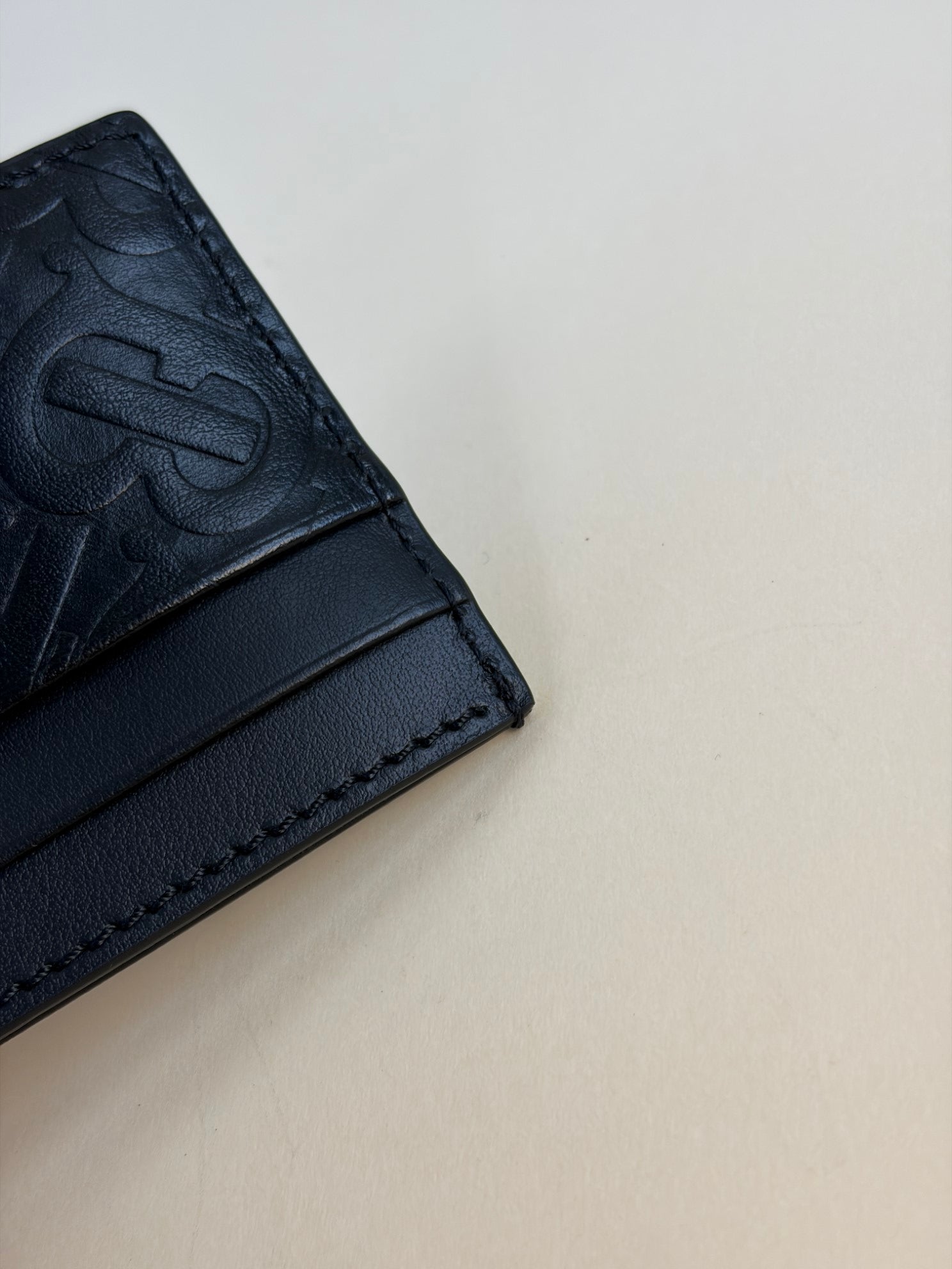 Burberry Black Sand on TB Monogram Card Holder