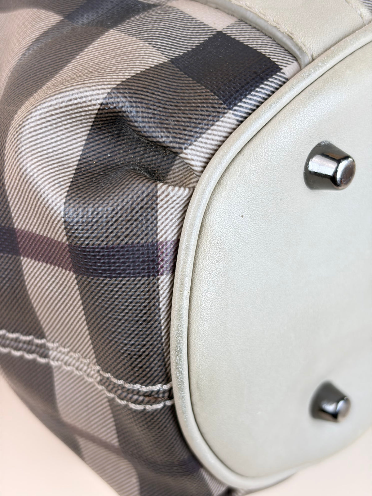 Burberry Smoked Check coated canvas small Northfield Bag