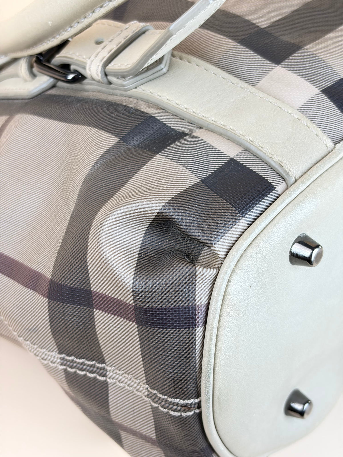 Burberry Smoked Check coated canvas small Northfield Bag