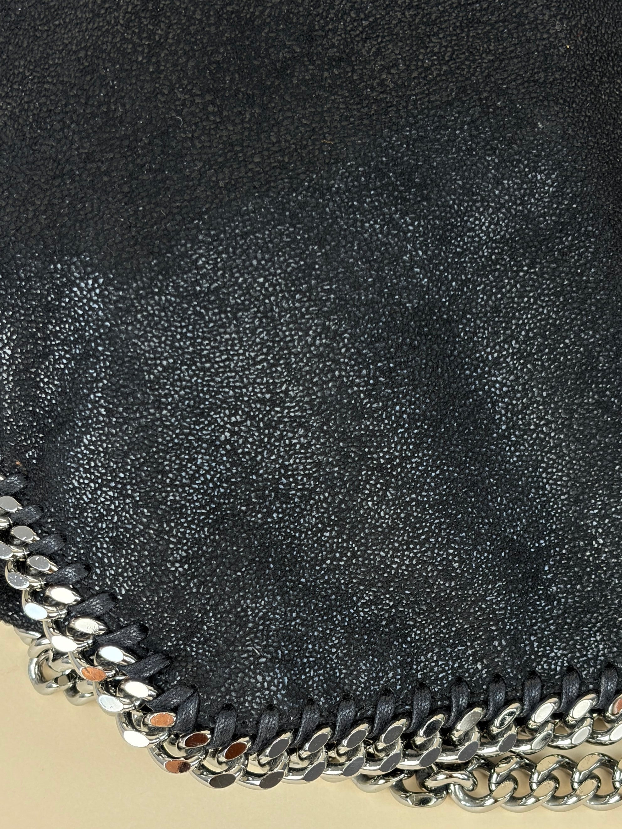 Stella Mccartney Black Falabella Fold Over Tote Bag