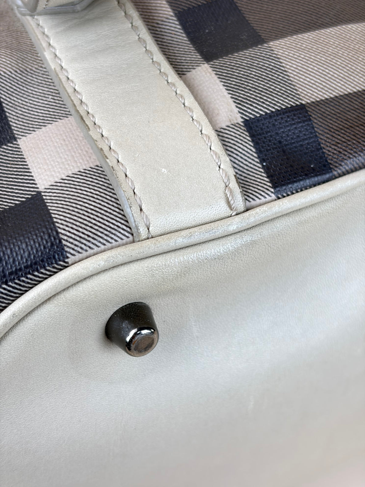 Burberry Smoked Check coated canvas small Northfield Bag