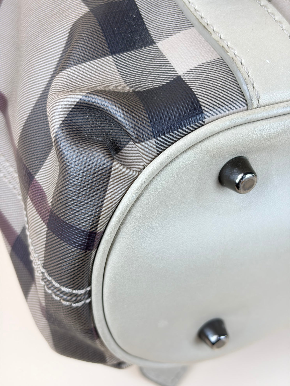 Burberry Smoked Check coated canvas small Northfield Bag