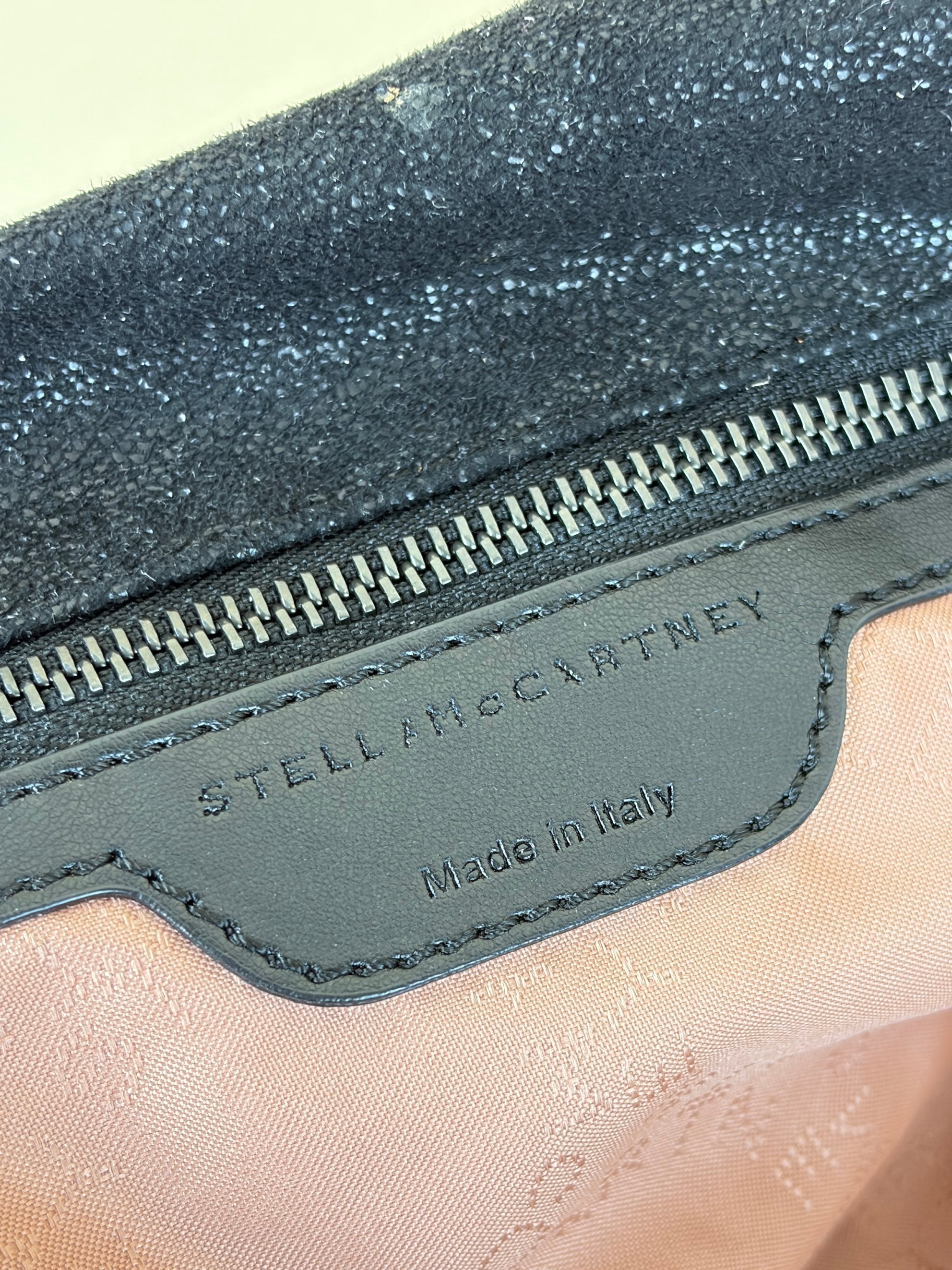 Stella Mccartney Black Falabella Fold Over Tote Bag