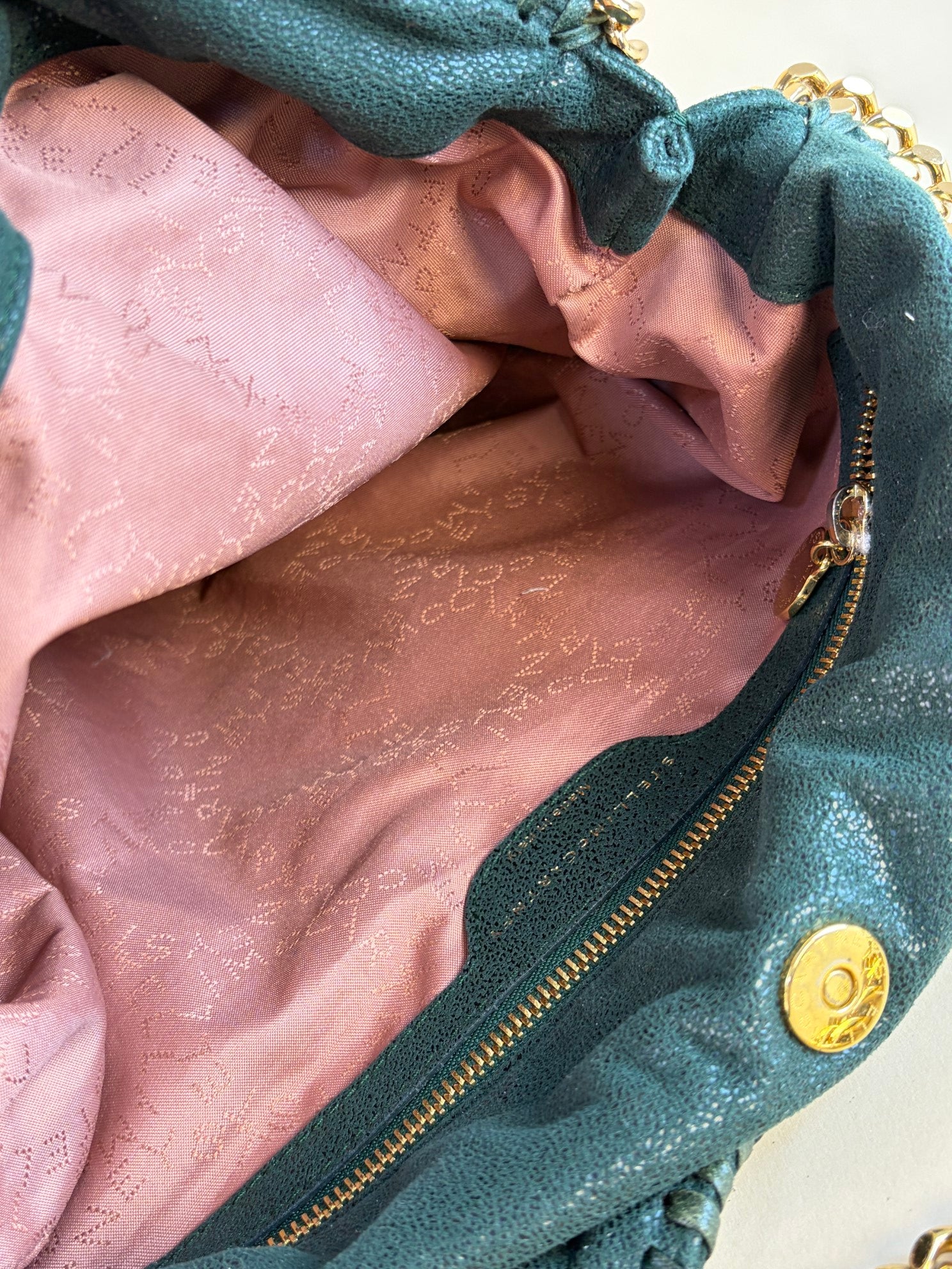 Stella McCartney green Falabella Fold over