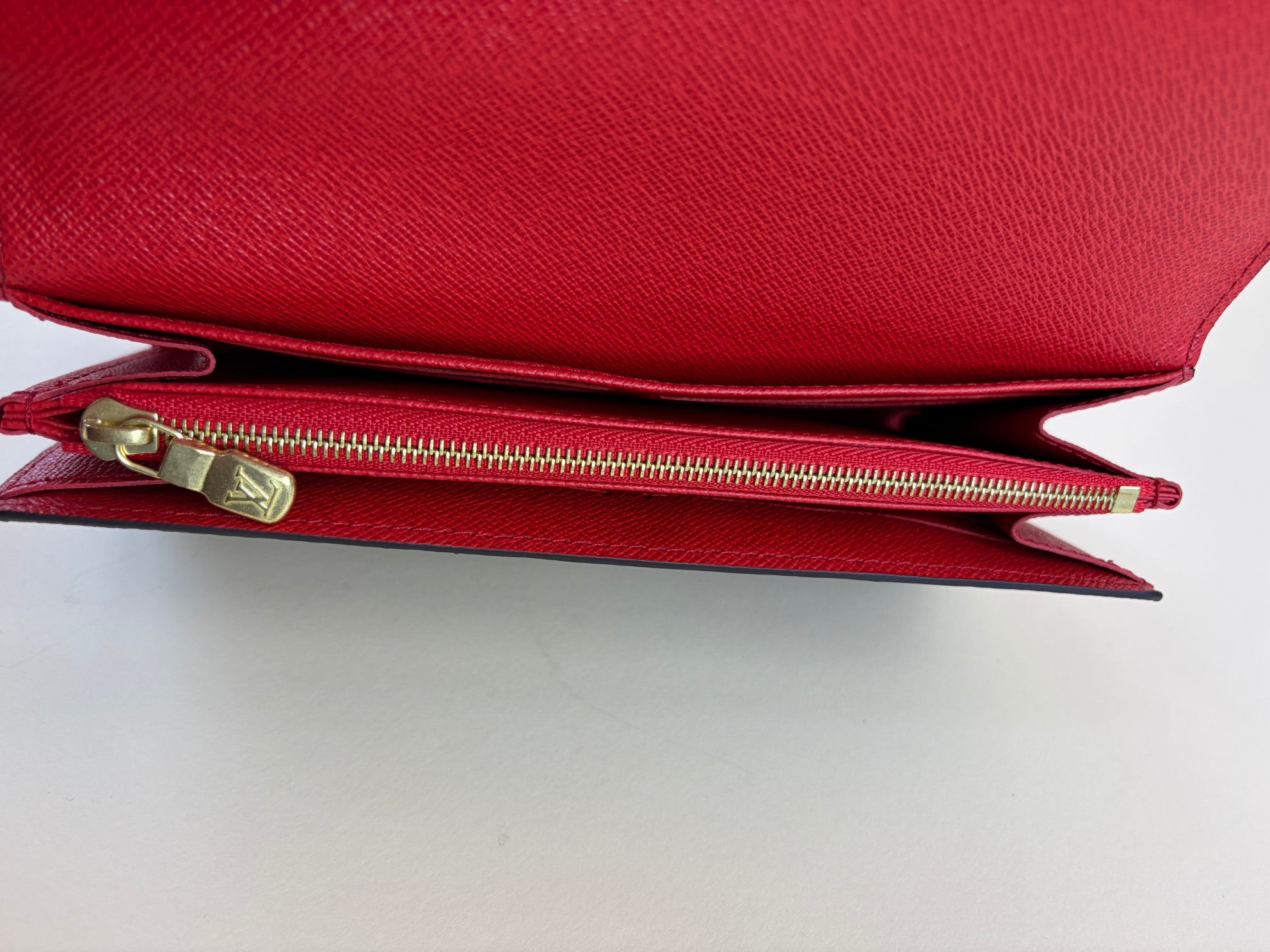 Louis Vuitton Monogram Red Sarah Flap Long Wallet