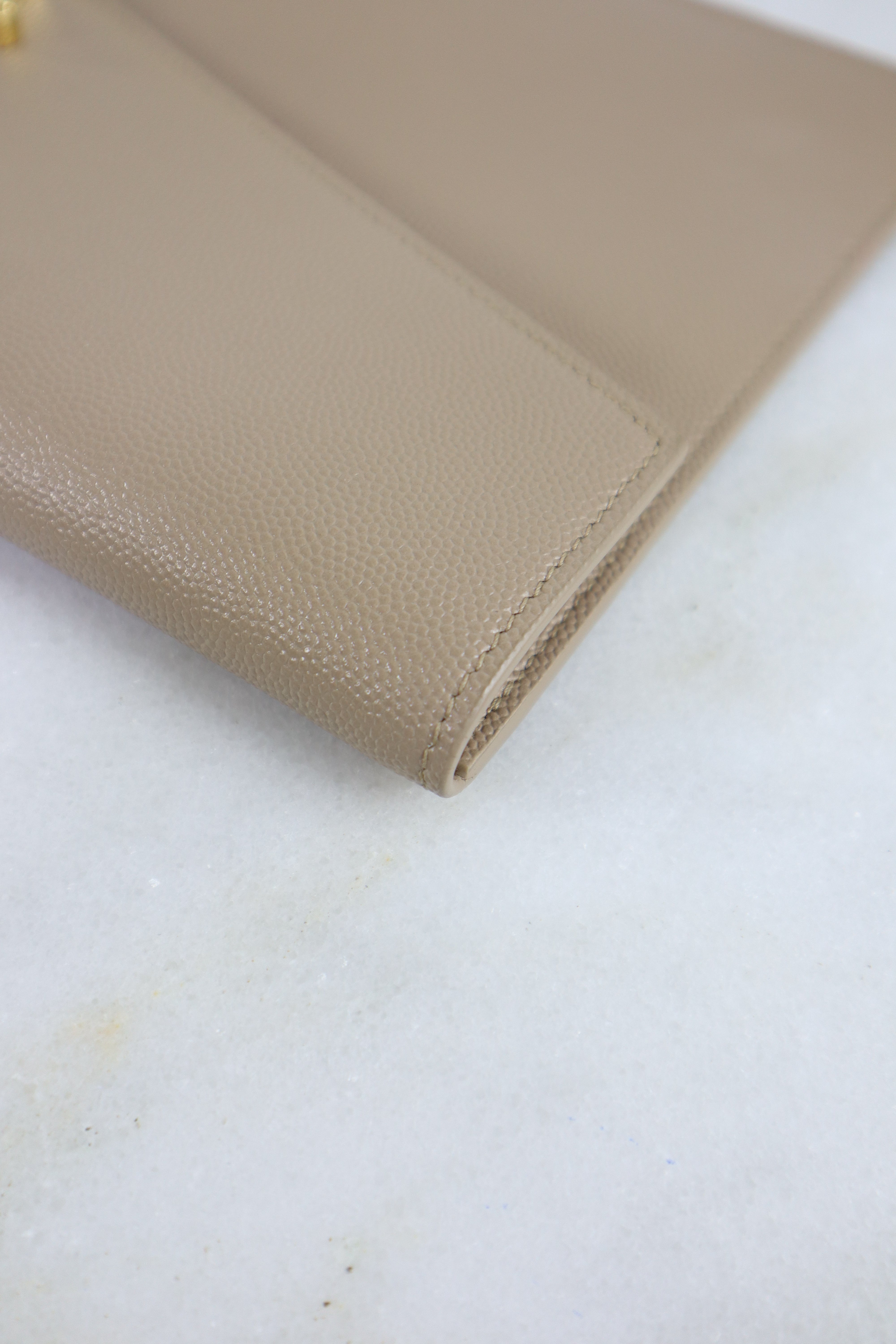YSL Beige Uptown Pouch