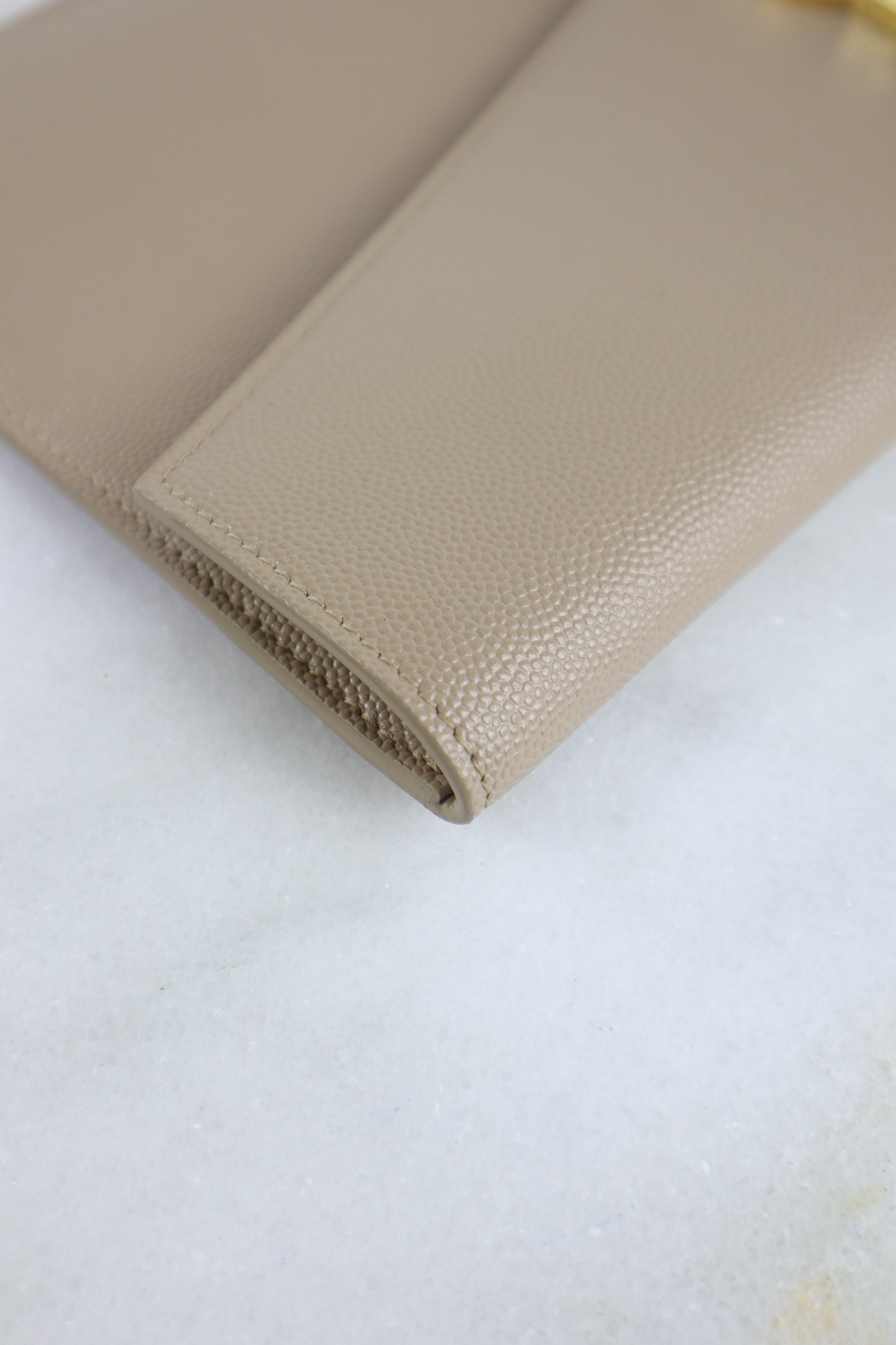 YSL Beige Uptown Pouch