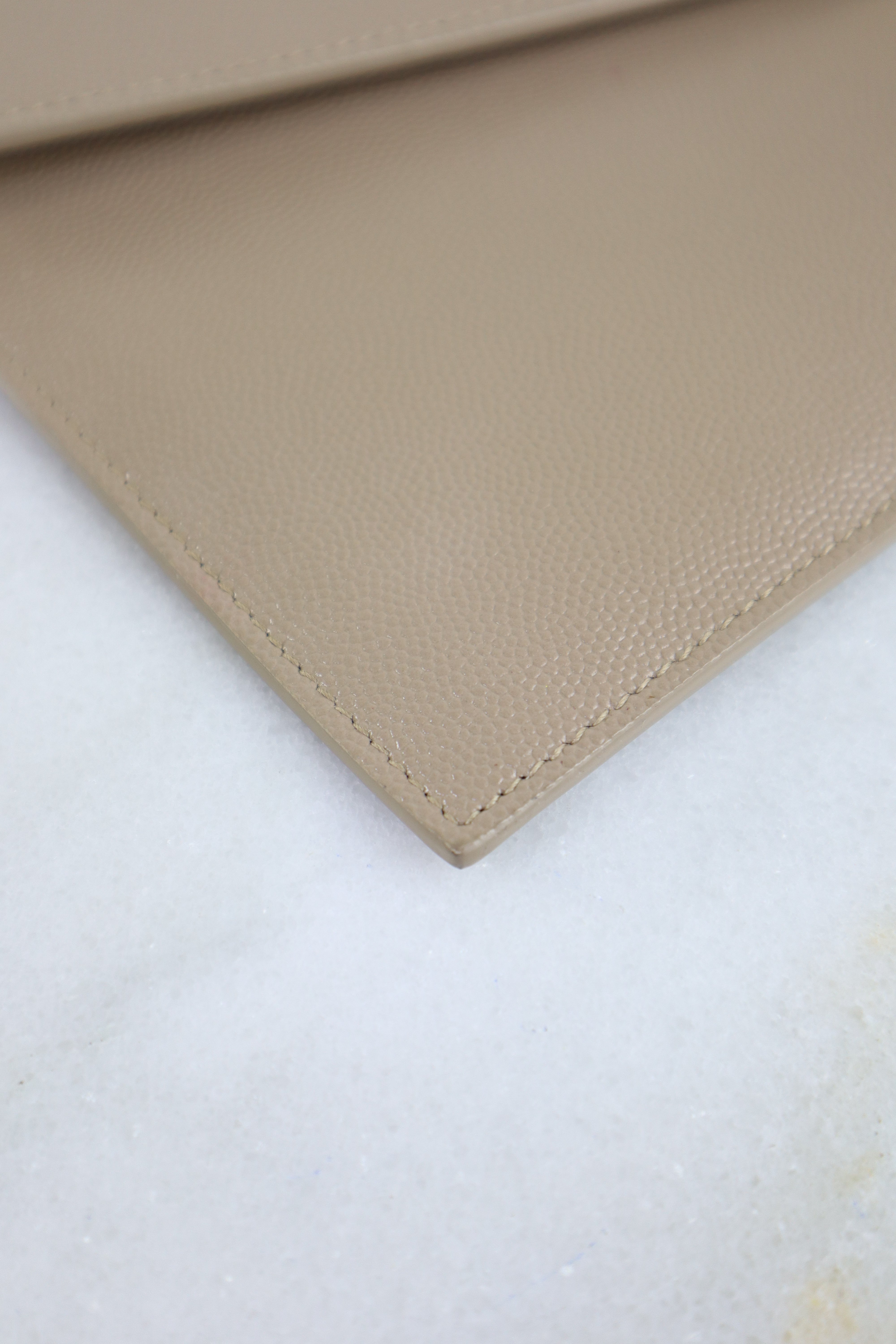 YSL Beige Uptown Pouch