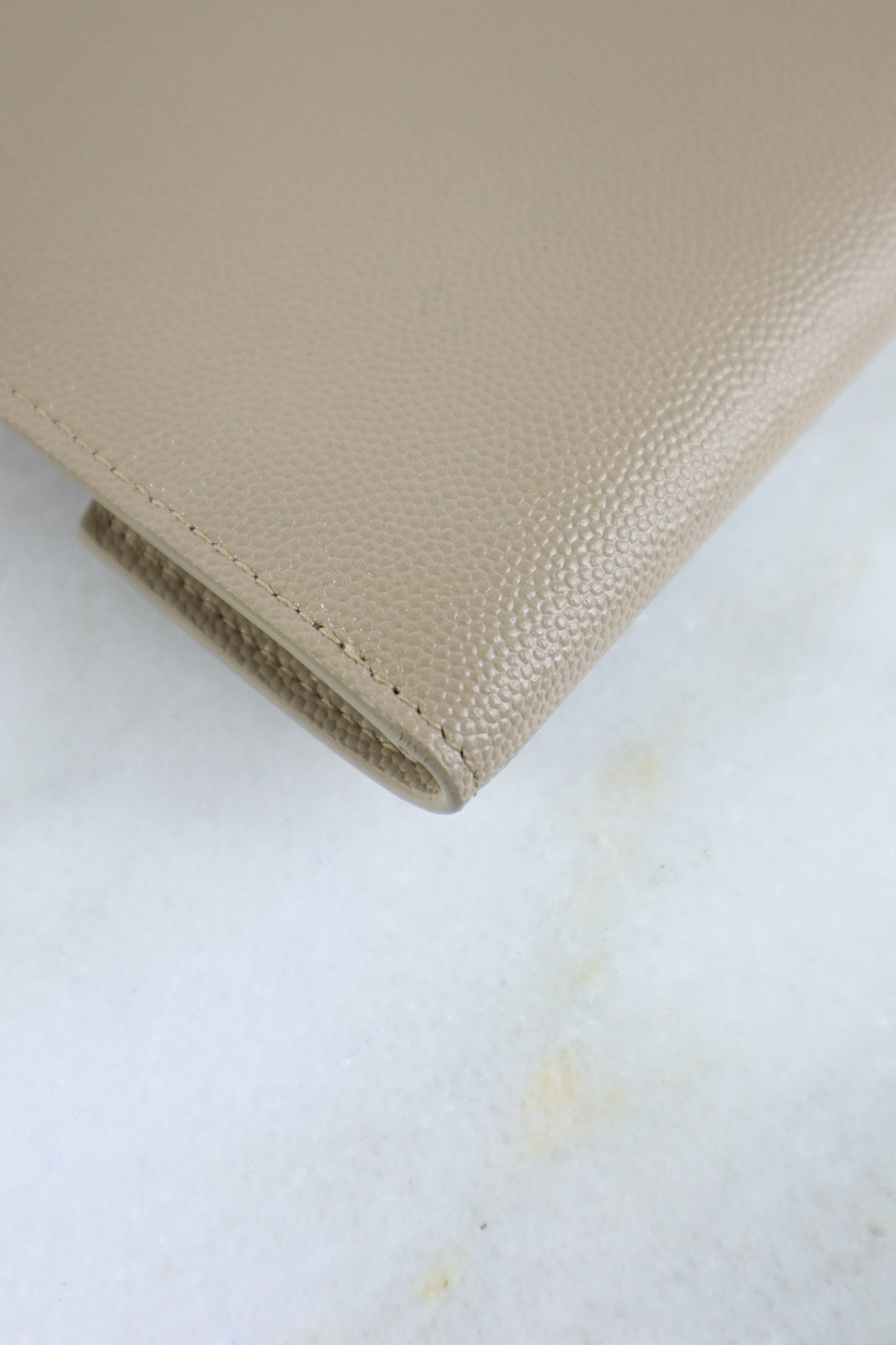YSL Beige Uptown Pouch