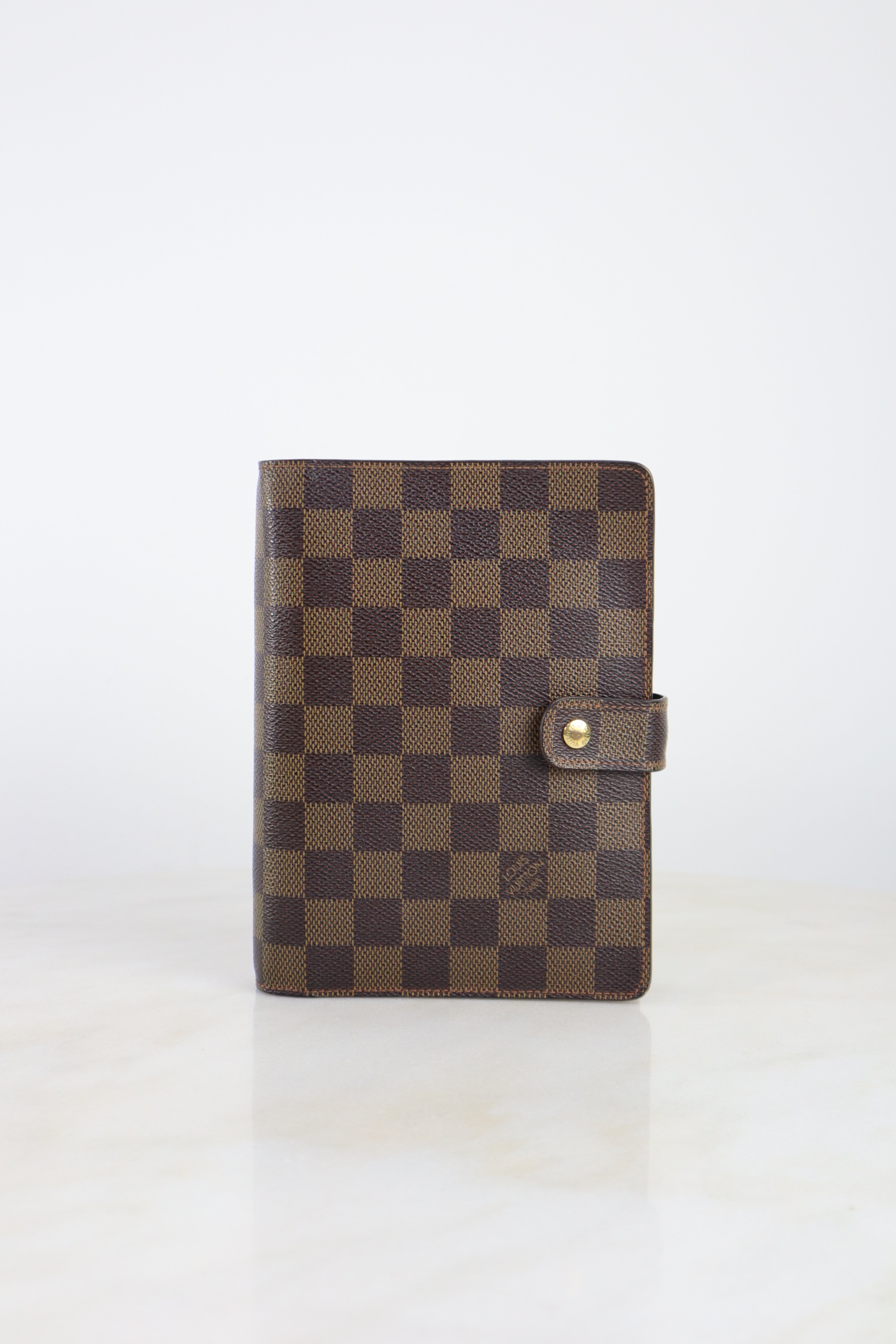 Louis Vuitton Damier Ebene Note Book GM Medium Ring Agenda Cover