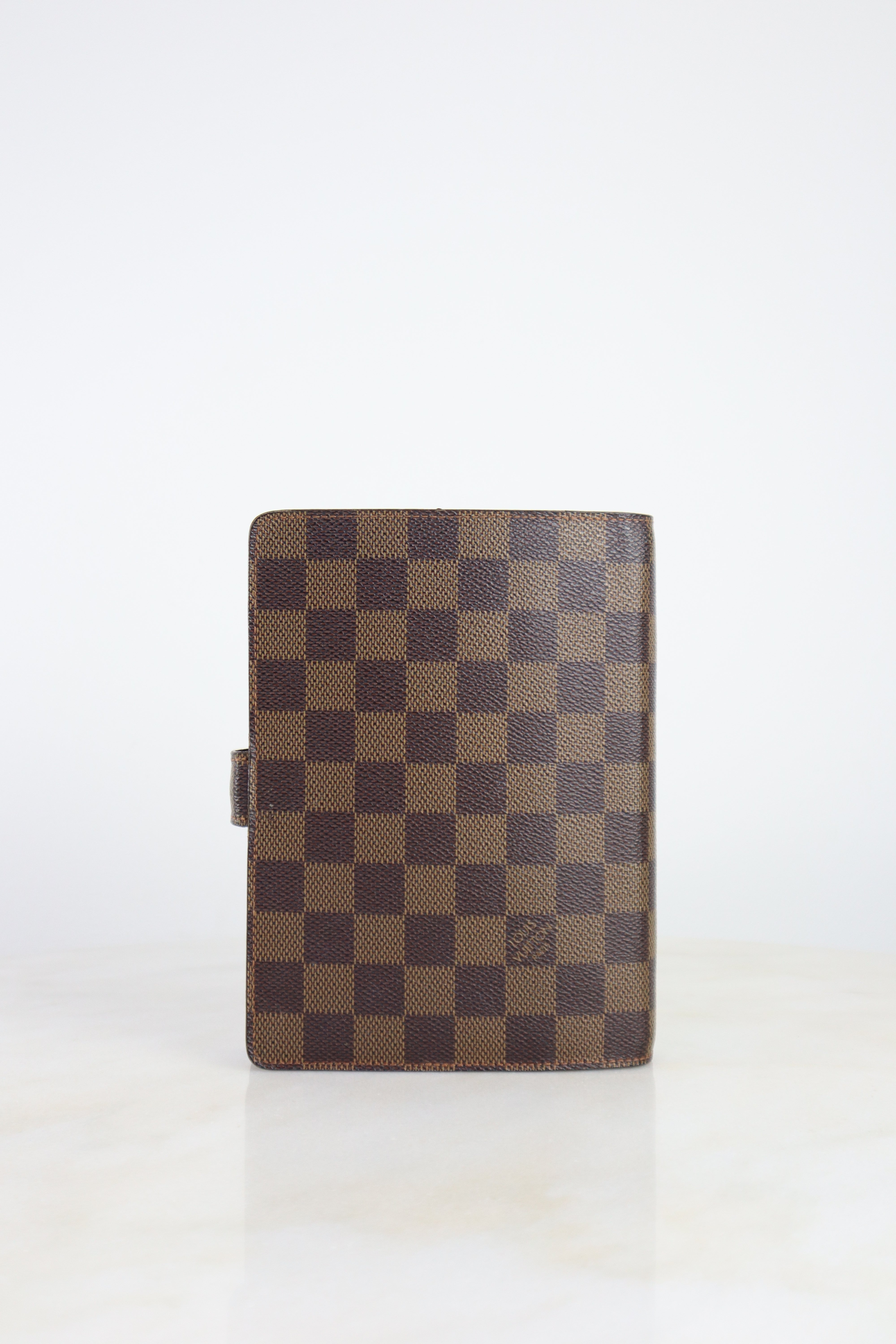 Louis Vuitton Damier Ebene Note Book GM Medium Ring Agenda Cover