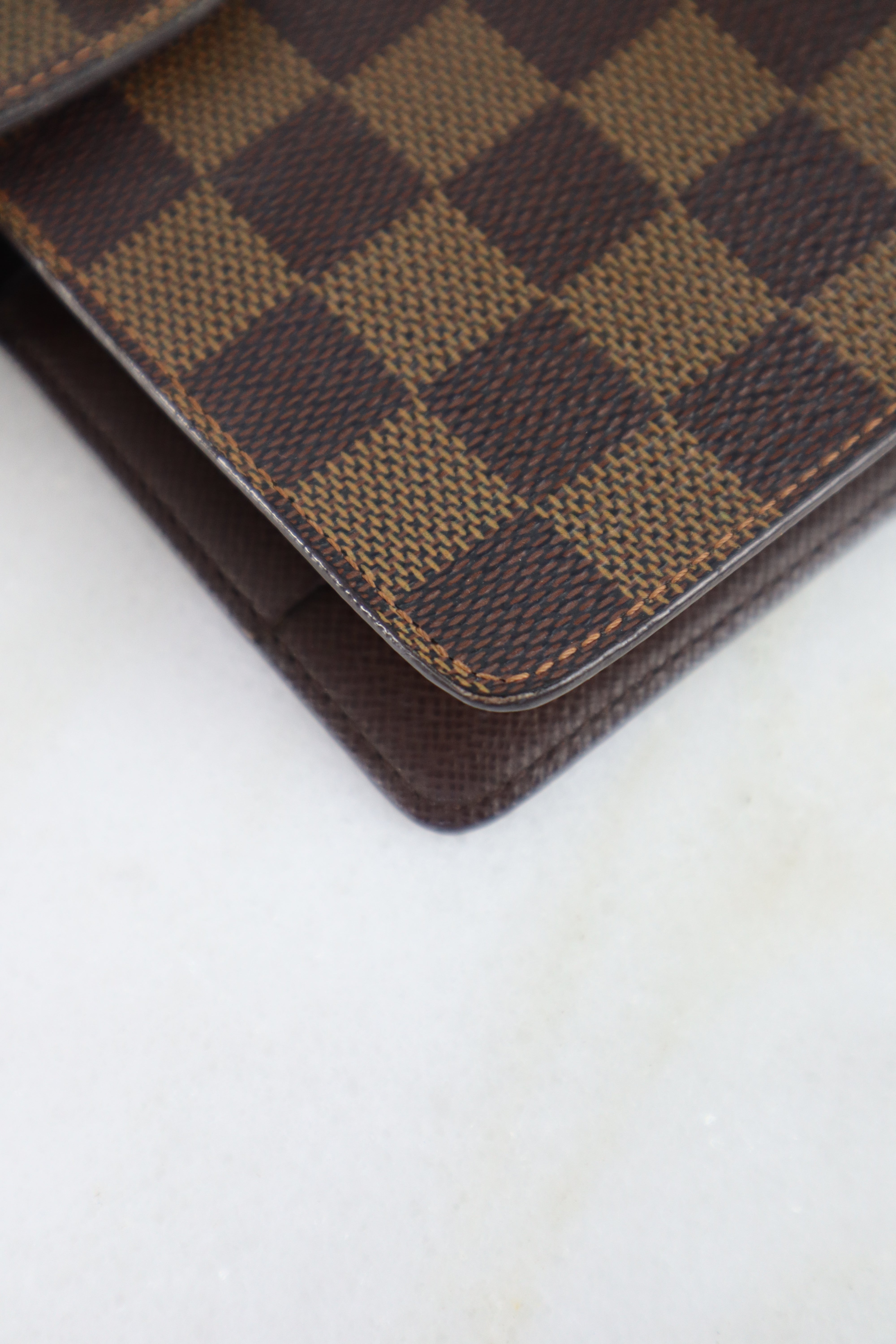 Louis Vuitton Damier Ebene Note Book GM Medium Ring Agenda Cover