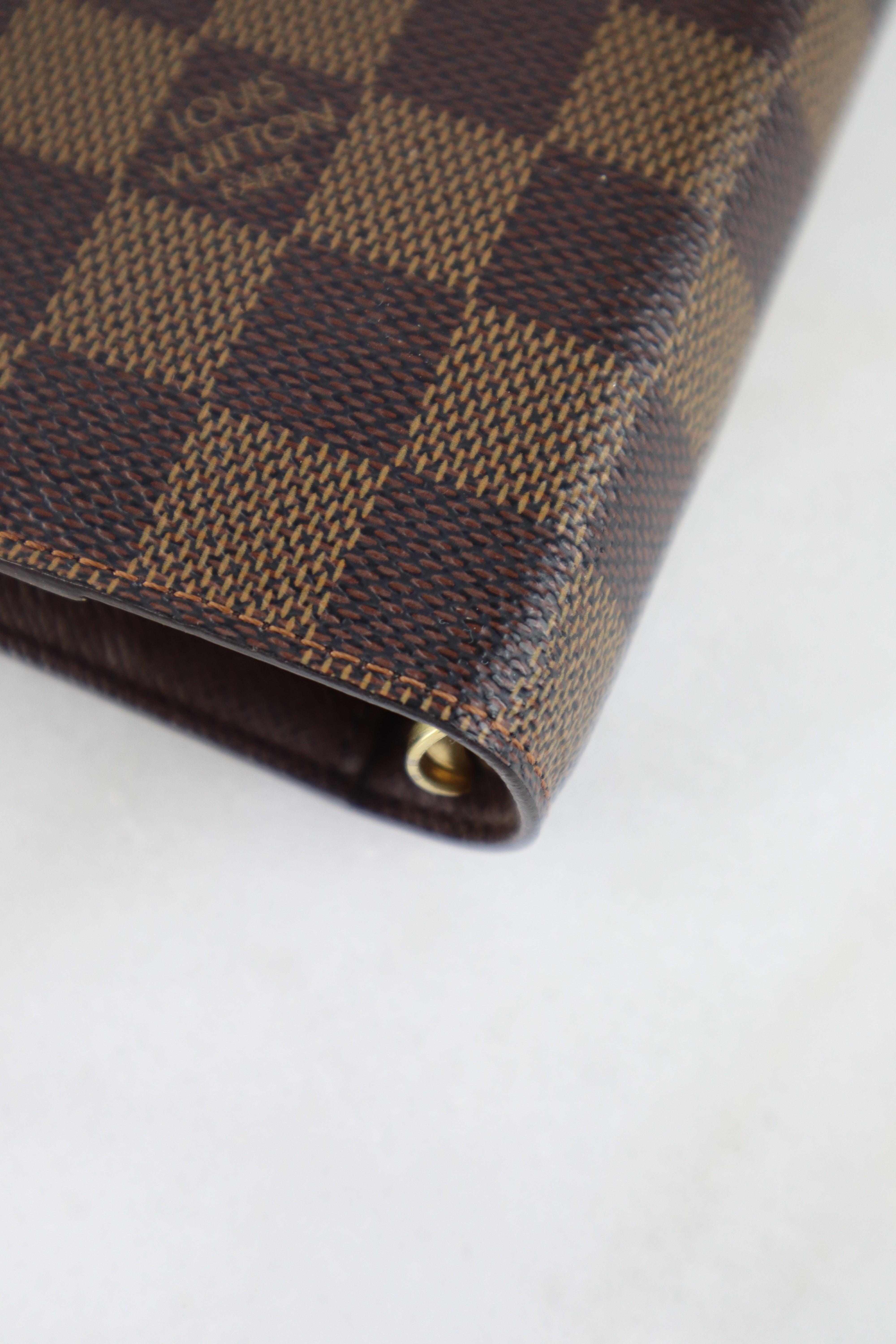 Louis Vuitton Damier Ebene Note Book GM Medium Ring Agenda Cover