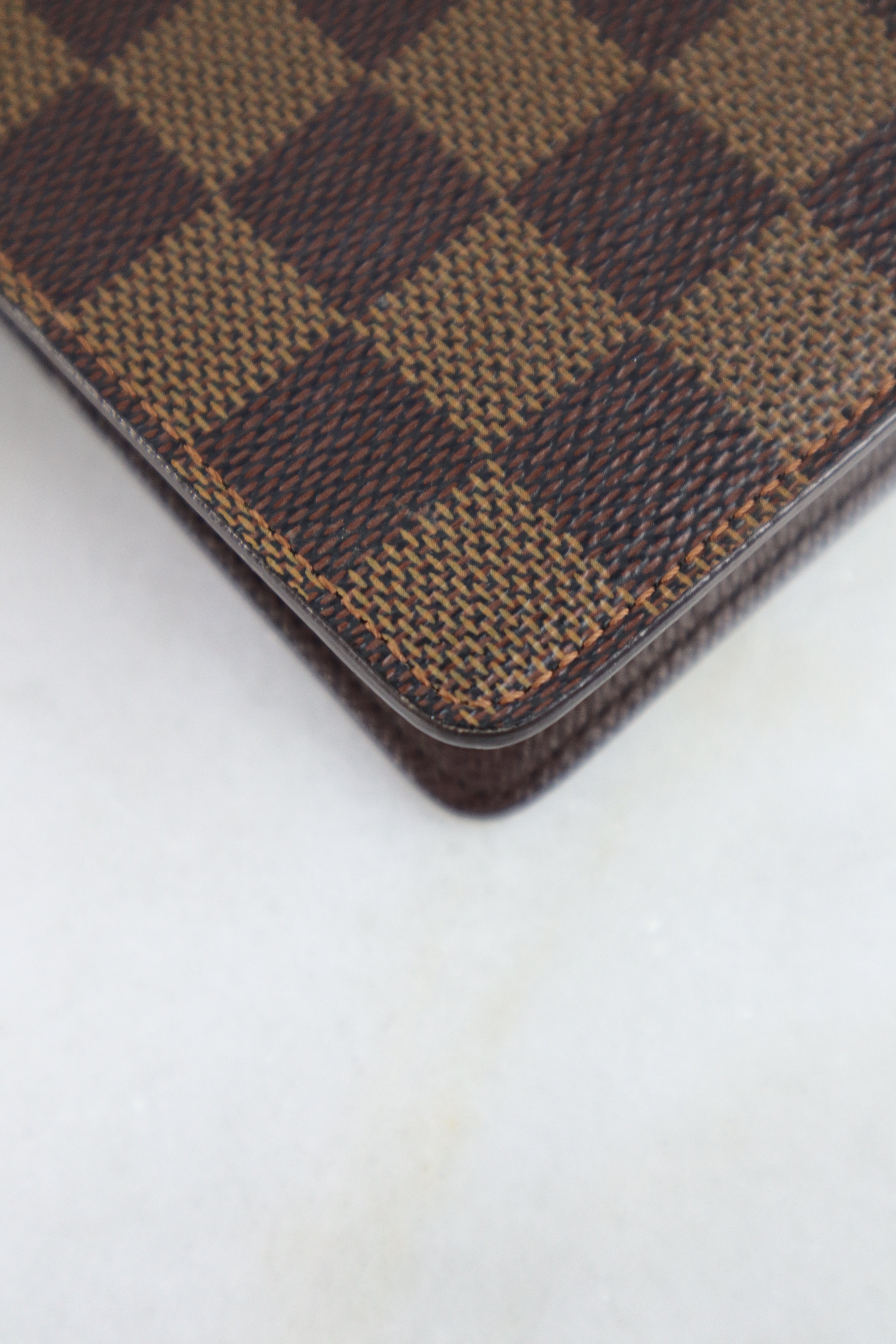Louis Vuitton Damier Ebene Note Book GM Medium Ring Agenda Cover