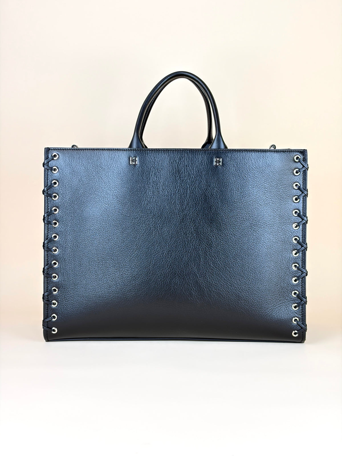 Givenchy black leather corset medium G-TOTE shopping bag