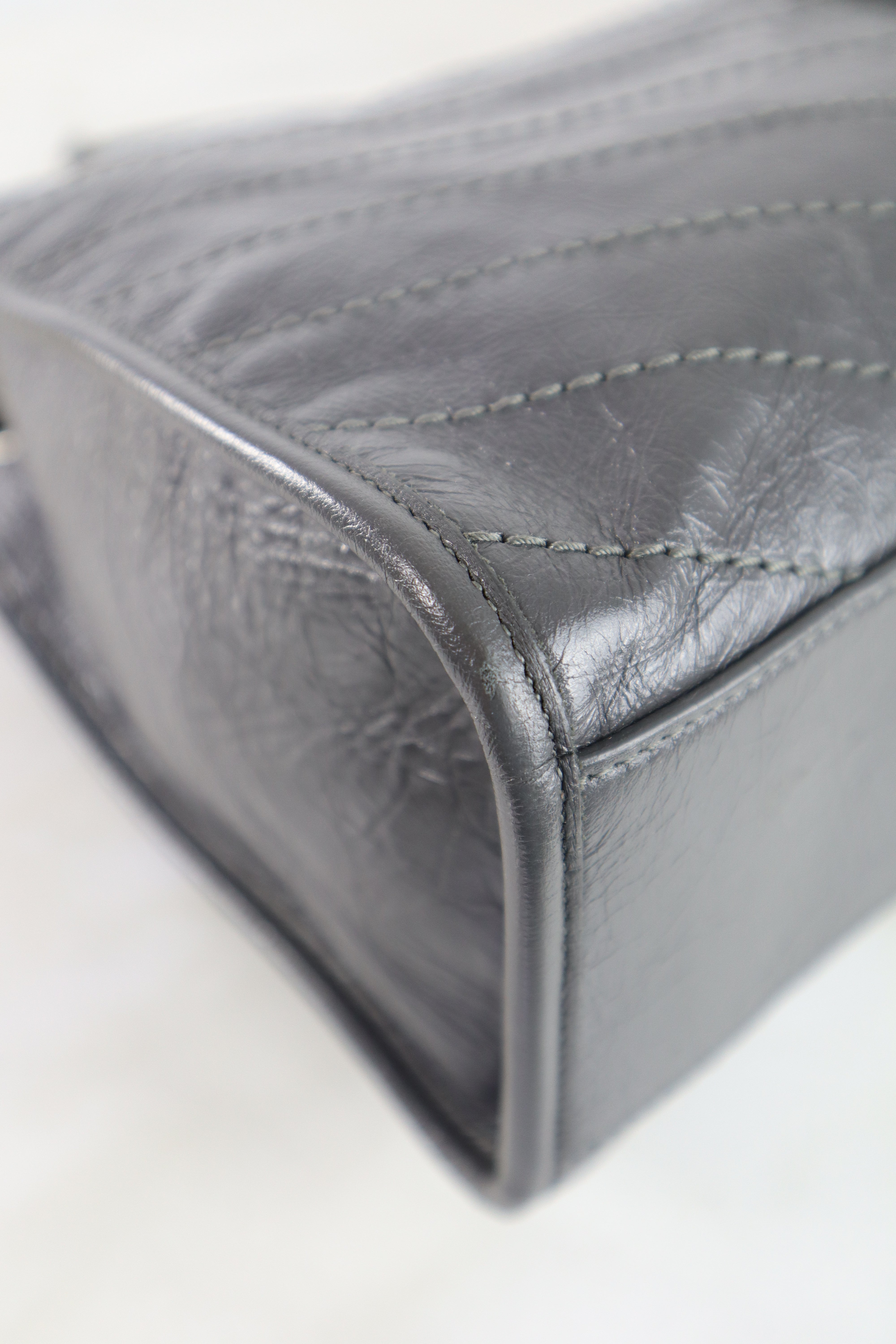 YSL Grey Medium Niki Shopping Bag