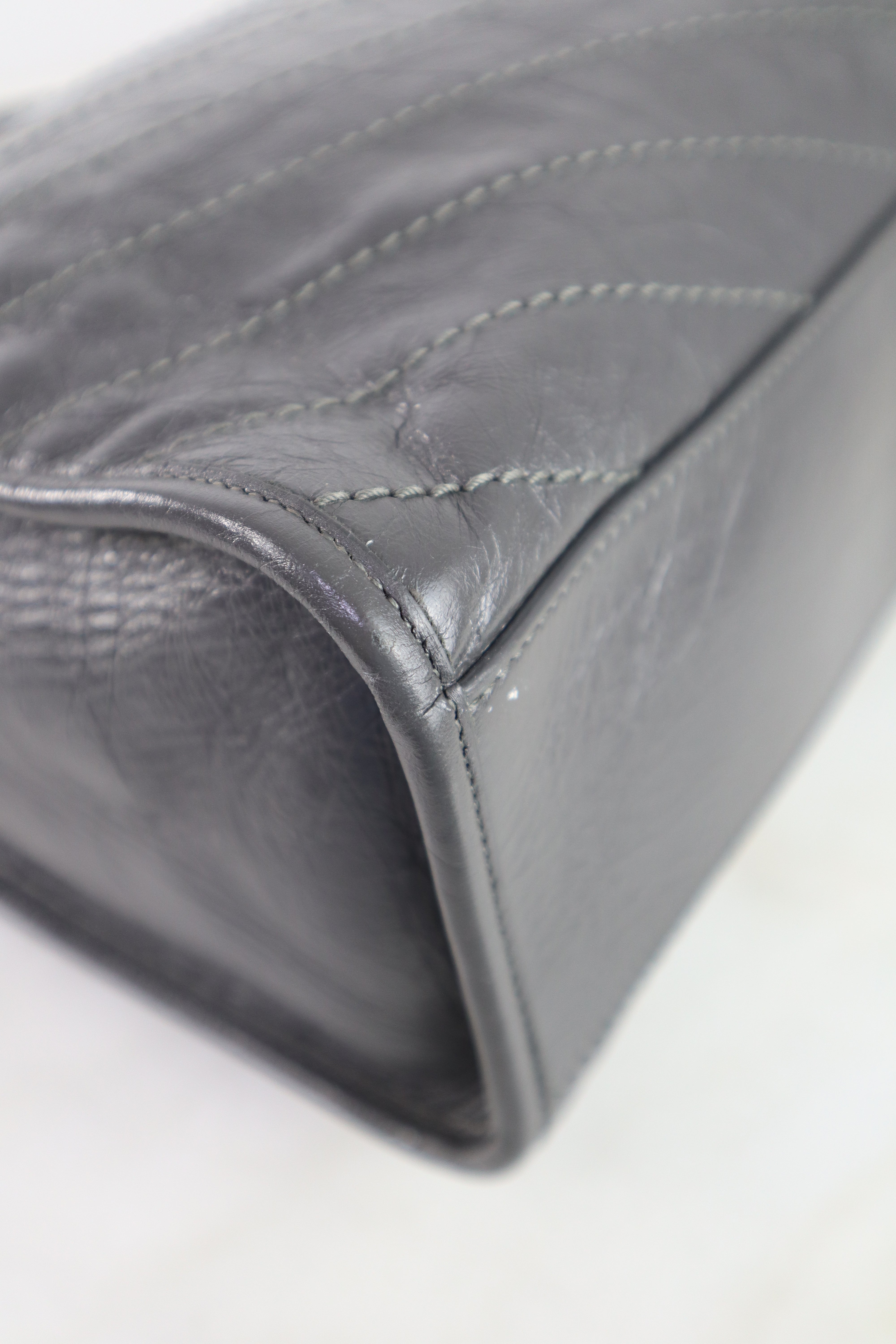 YSL Grey Medium Niki Shopping Bag