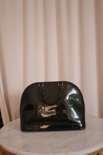 Louis Vuitton Dark Green Monogram Vernis Alma GM Top Handle Bag-handbag-Louis Vuitton-The Closet Egypt