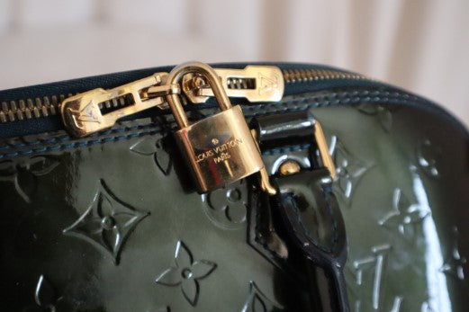 Louis Vuitton Dark Green Monogram Vernis Alma GM Top Handle Bag-handbag-Louis Vuitton-The Closet Egypt