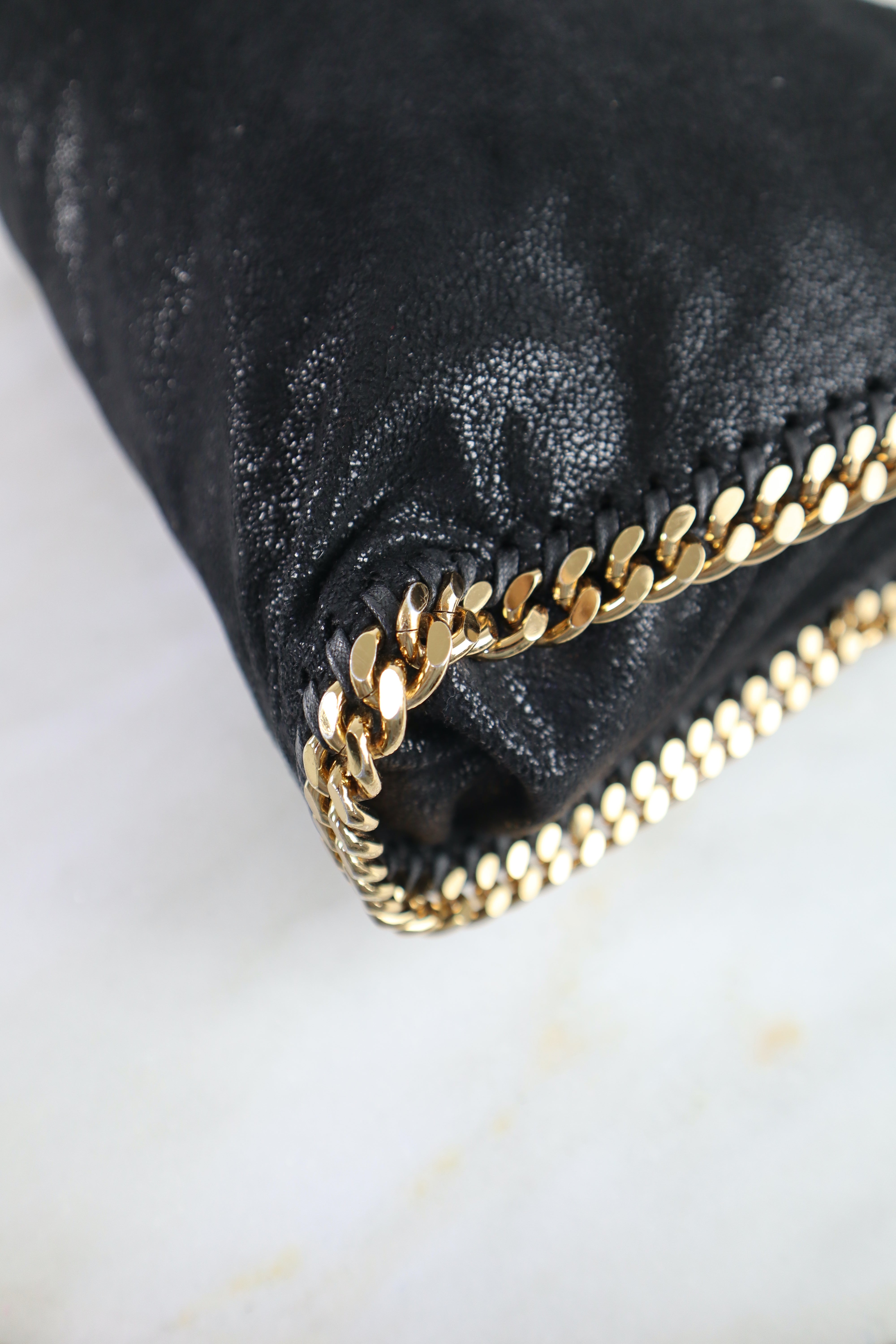 Stella Mccartney Black Falabella 2 Chain Mini Tote Bag-handbag-Stella Mccartney-The Closet Egypt