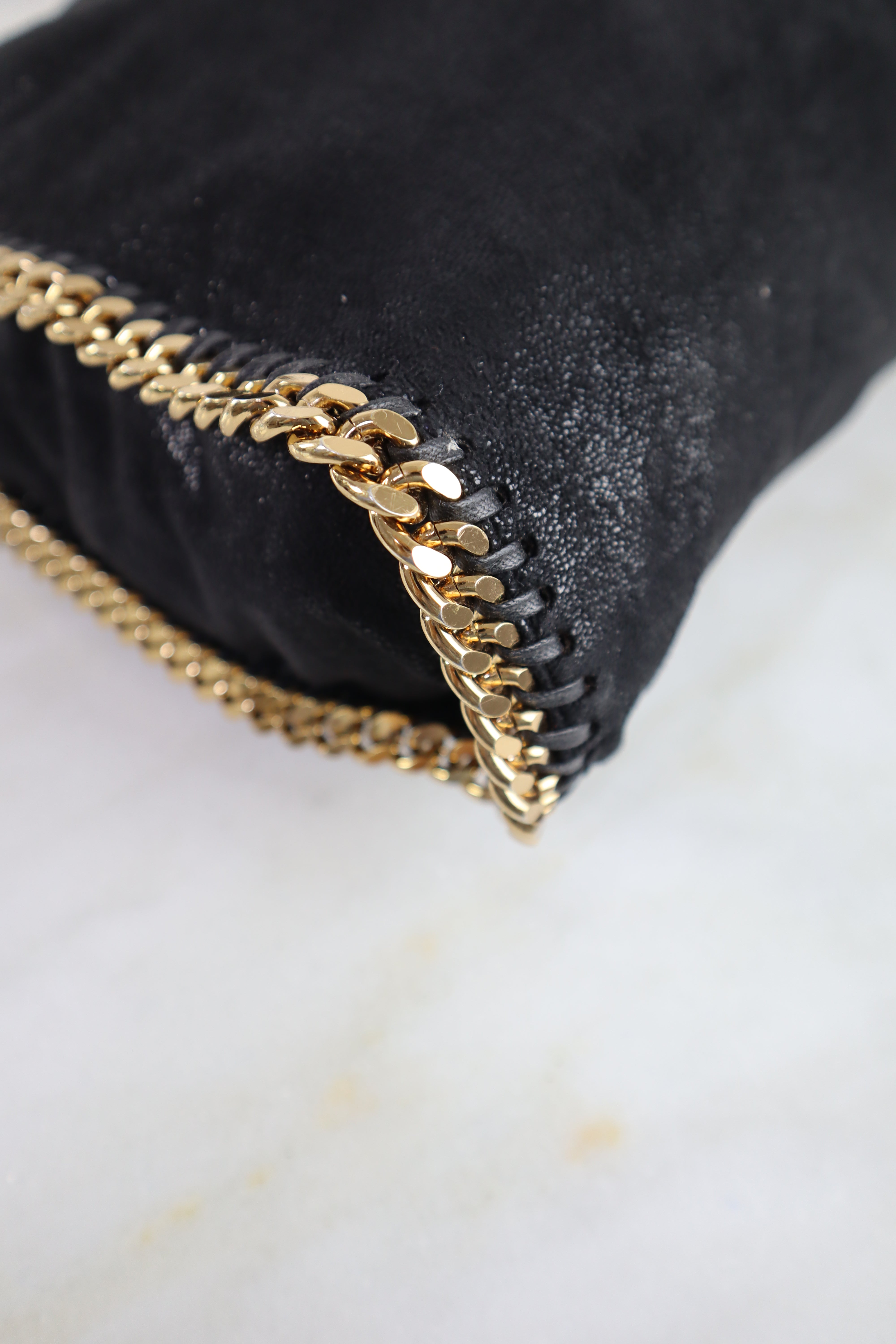 Stella Mccartney Black Falabella 2 Chain Mini Tote Bag-handbag-Stella Mccartney-The Closet Egypt