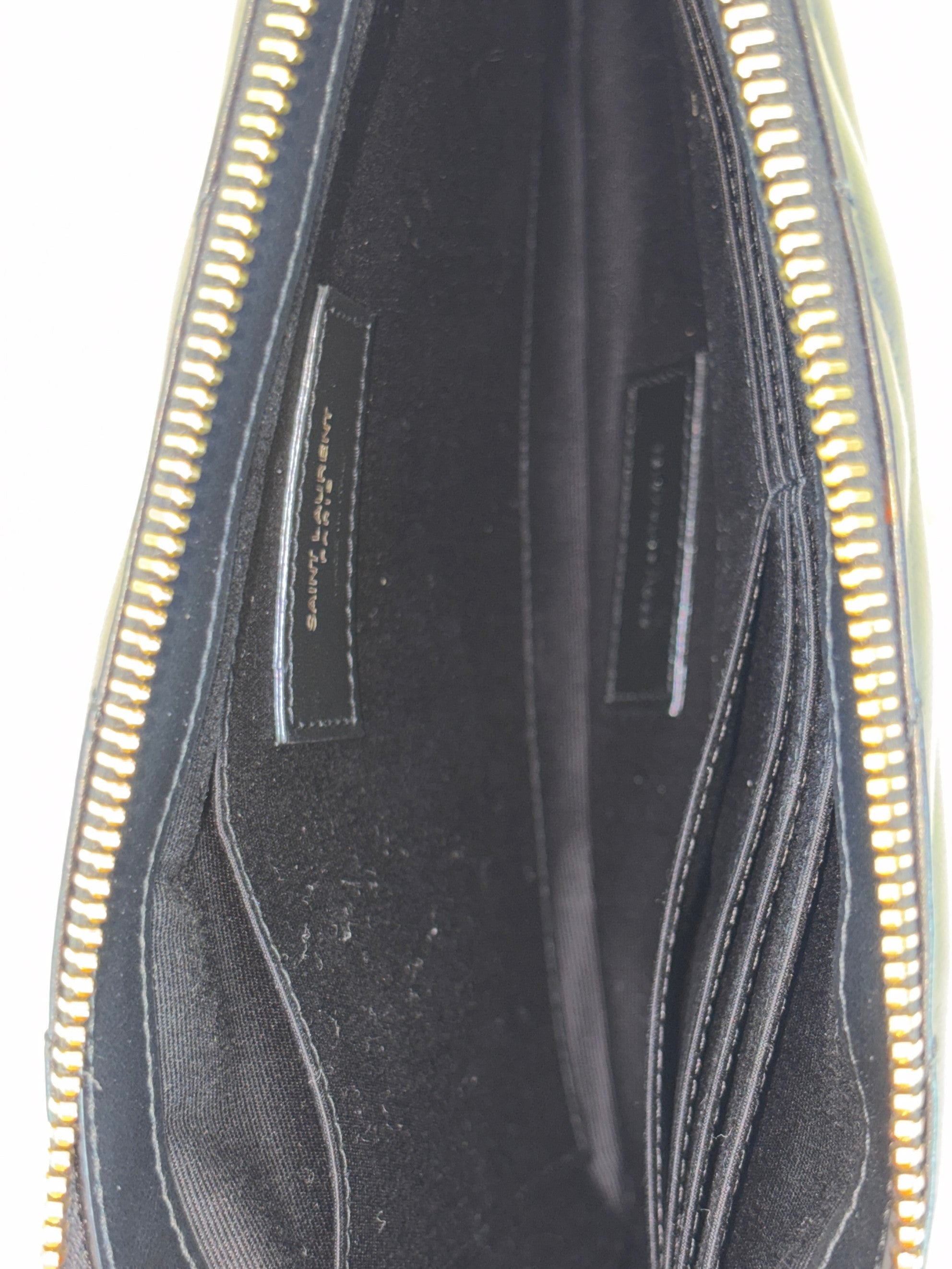 YSL Black Cassandre Quilted A5 Pouch