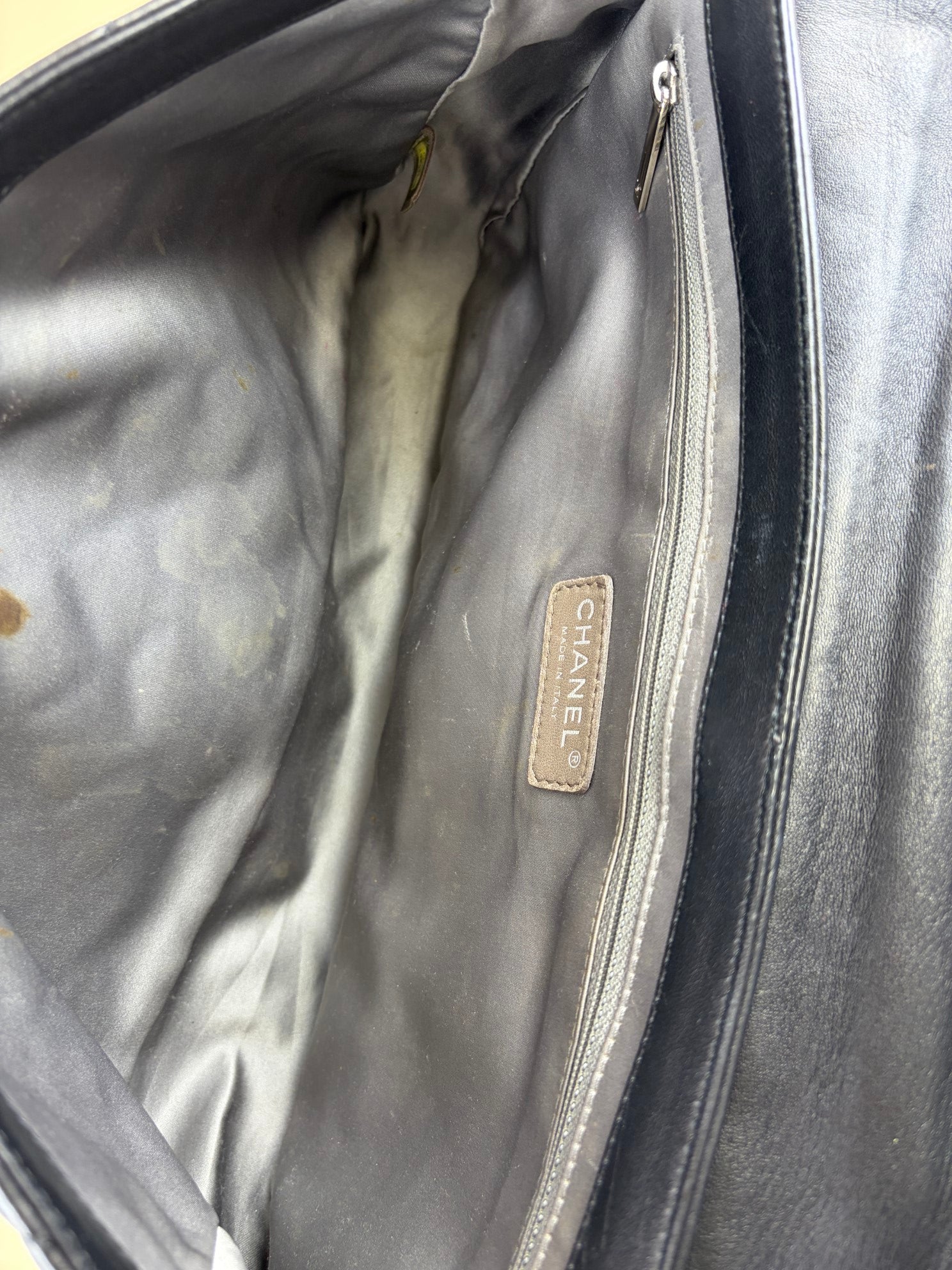 CHANEL black quilted lambskin leather coco rain jumbo flap bag