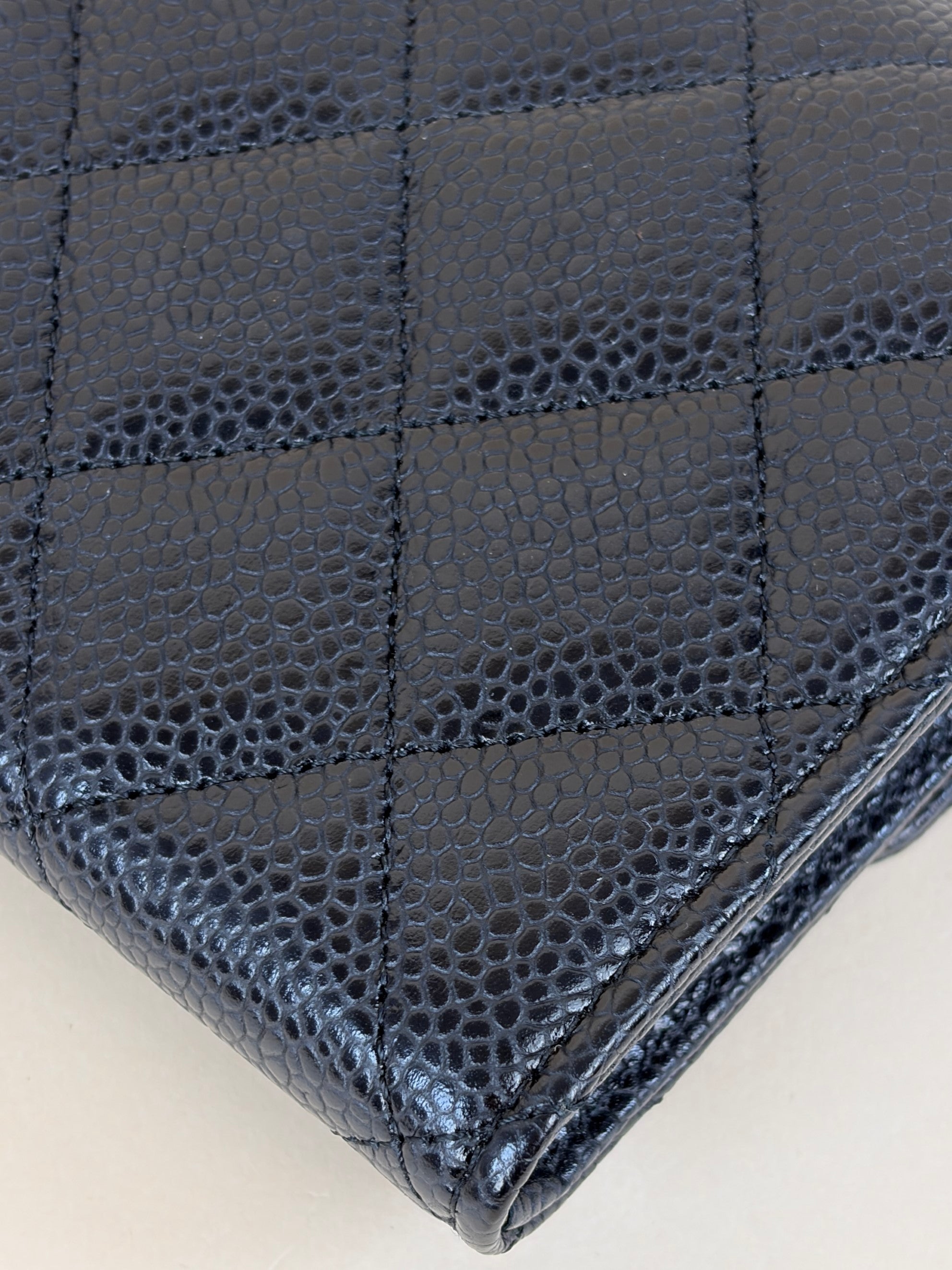 Chanel Black Quilted Large Gusset Flap Wallet
