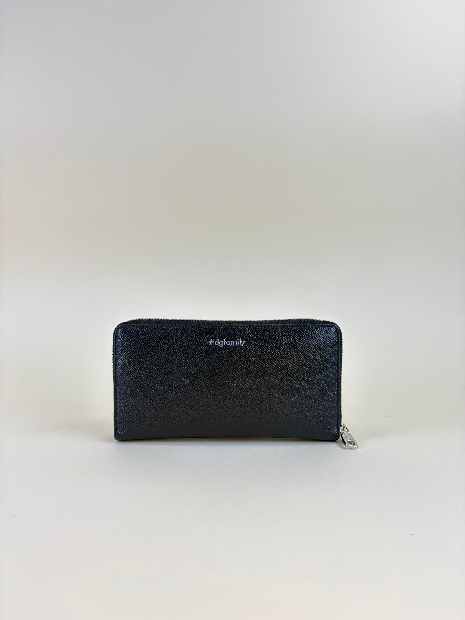 Dolce & Gabbana Black DG Magician Family Zip Around Wallet