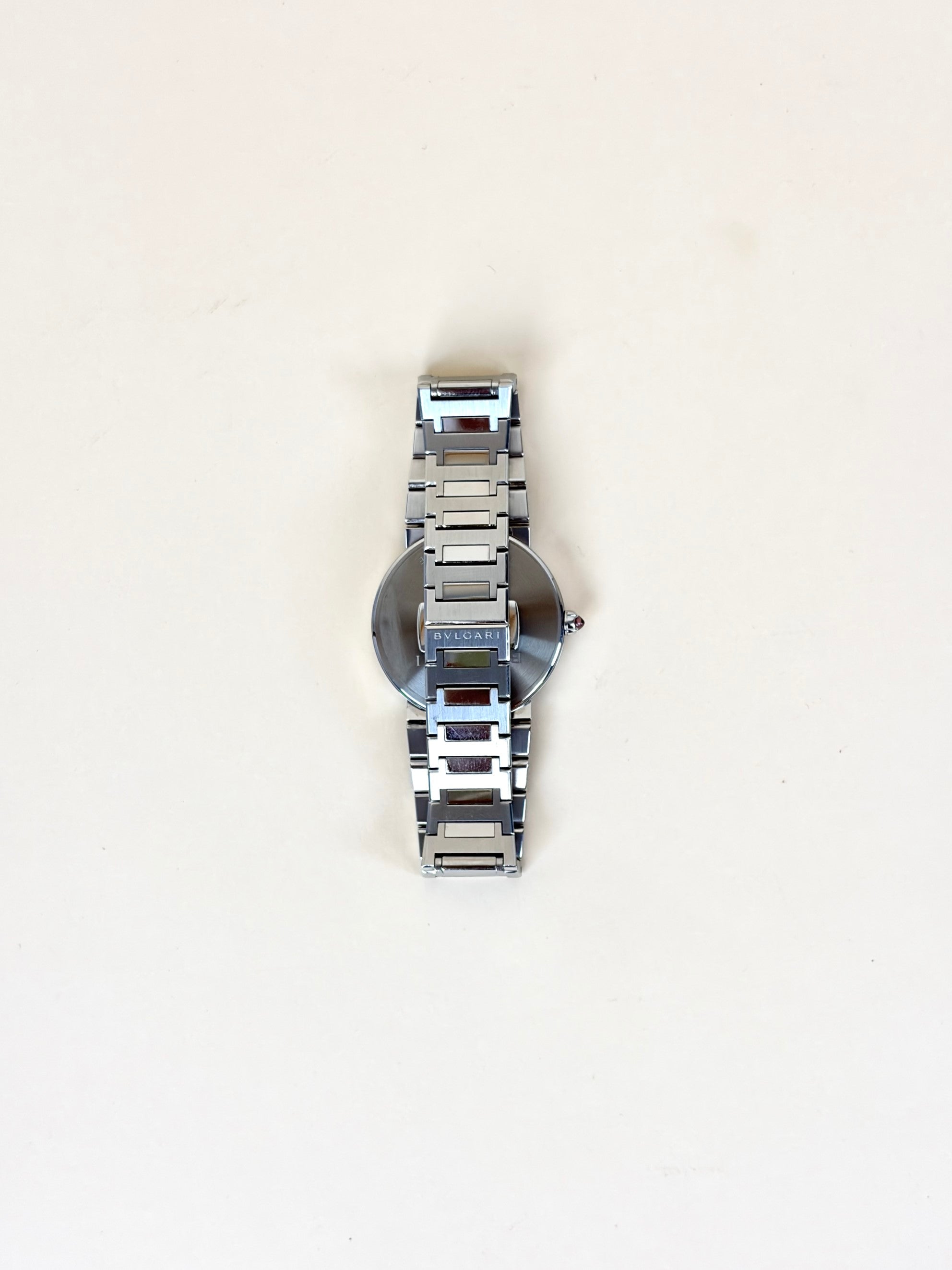 Bvlgari Stainless Steel Diamond Indexes Lady 33mm Quartz Watch