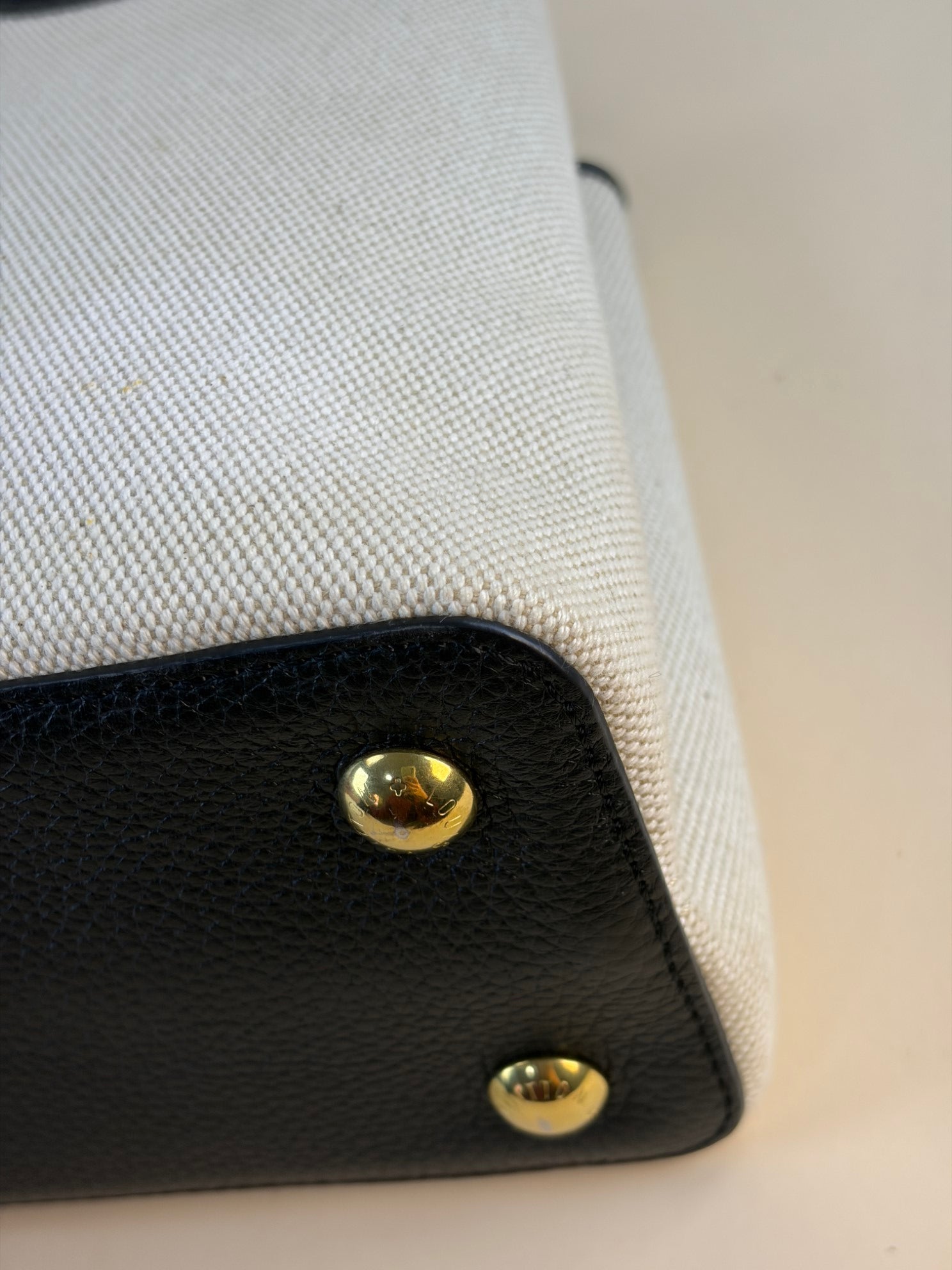 Louis Vuitton Bicolor Taurillon Capucines MM Handbag with Strap