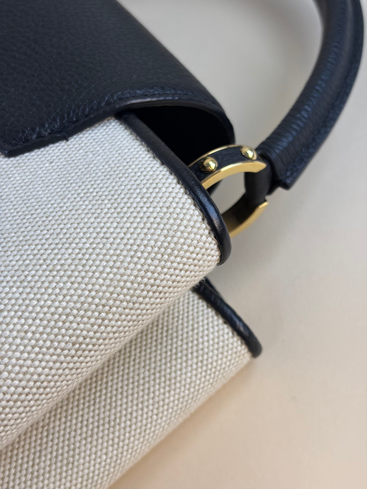 Louis Vuitton Bicolor Taurillon Capucines MM Handbag with Strap