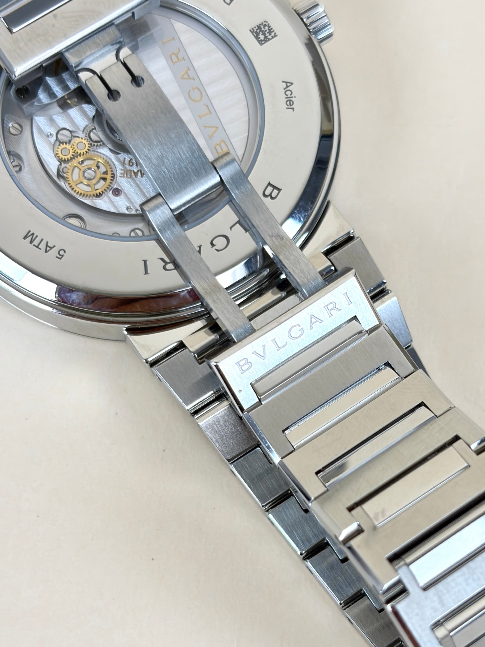Bvlgari Stainless Steel Sunray 41mm Automatic Men Watch