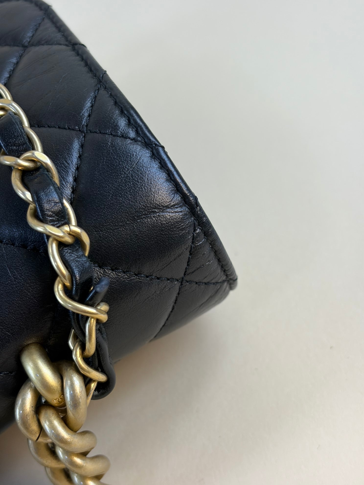 Chanel Black CC Chain Handle Flap Bag