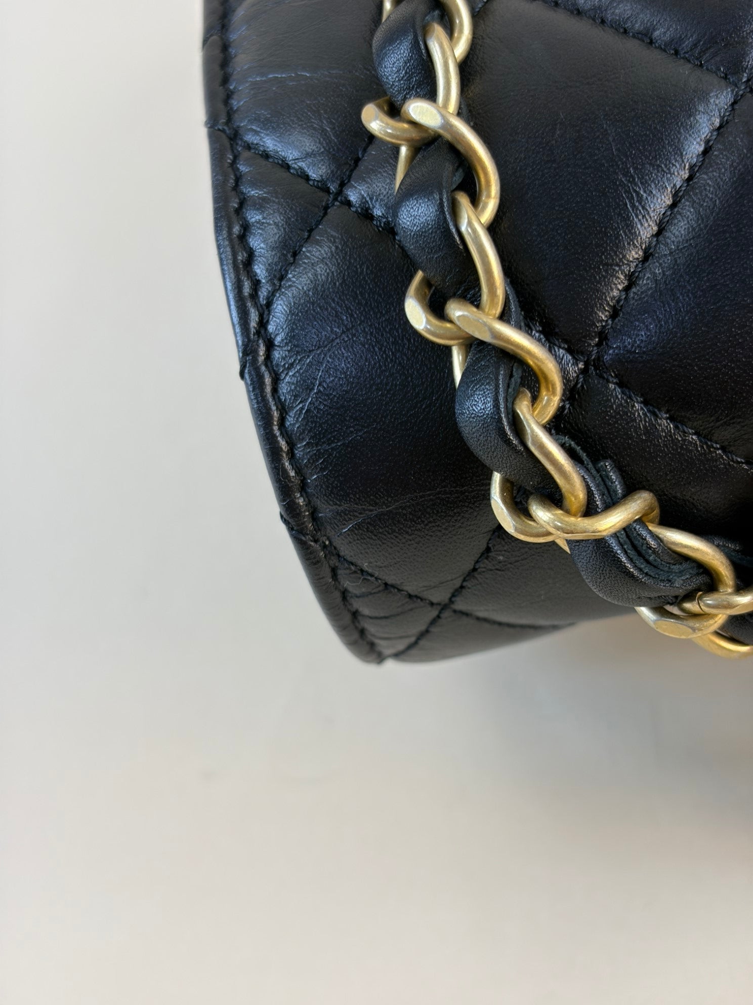 Chanel Black CC Chain Handle Flap Bag