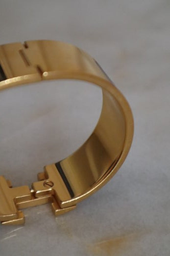 Hermes Blue Clic Clac H Bracelet-Bracelet-Hermes-The Closet Egypt