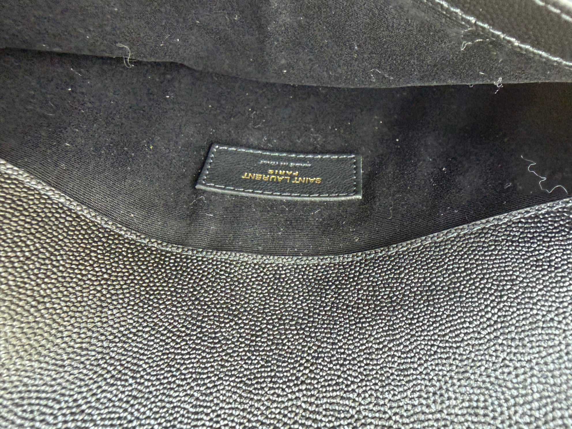 YSL Black Uptown Pouch