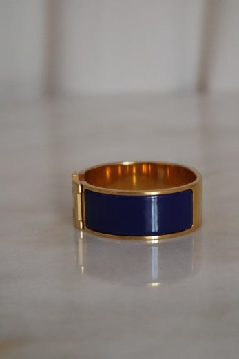 Hermes Blue Clic Clac H Bracelet-Bracelet-Hermes-The Closet Egypt