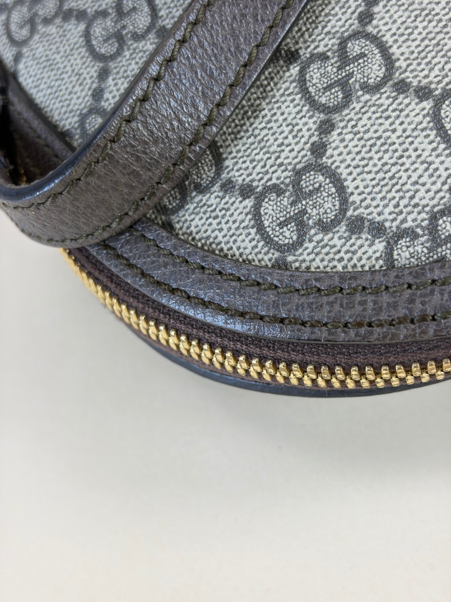 Gucci Bicolor GG Supreme Ophidia Small Rounded Top Shoulder Bag