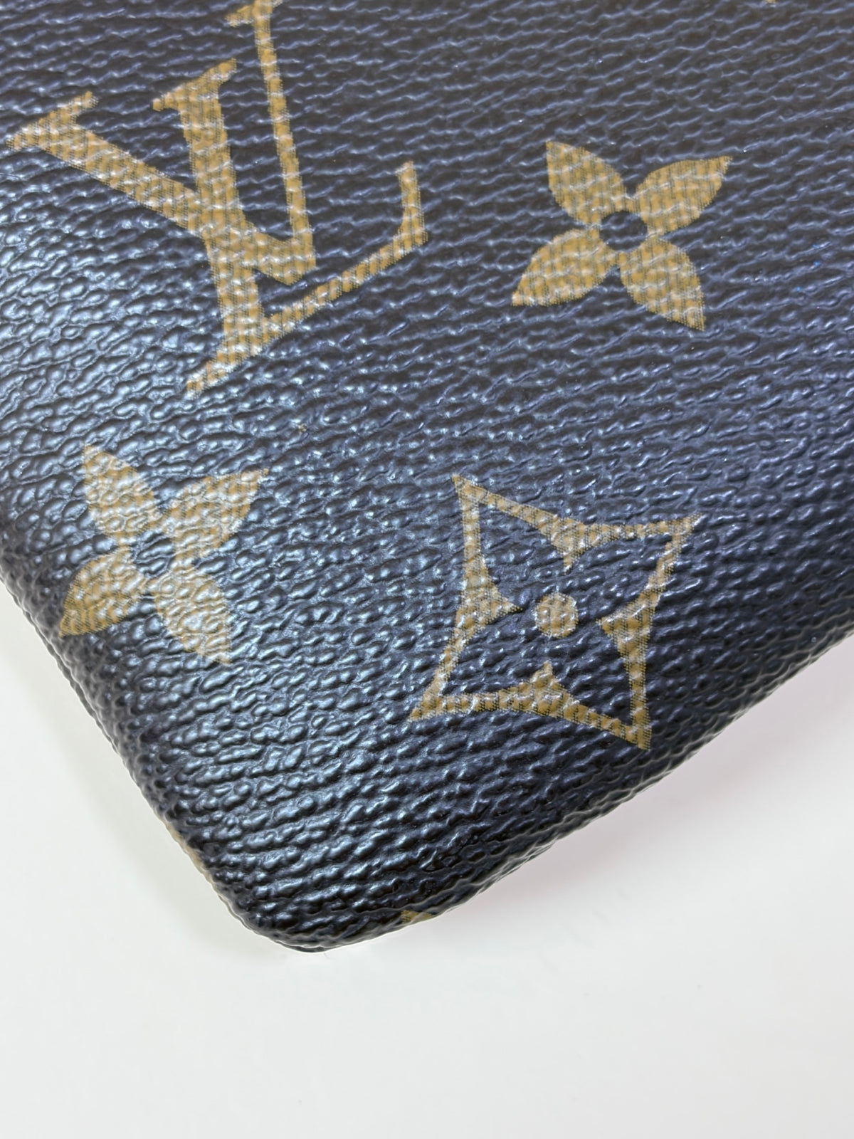 Louis Vuitton brown calfskin monogram canvas daily pouch
