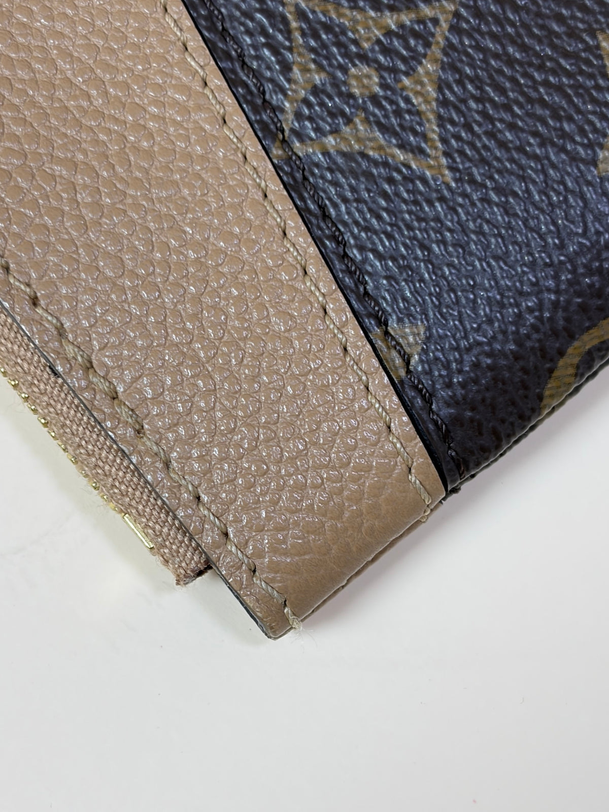 Louis Vuitton brown calfskin monogram canvas daily pouch